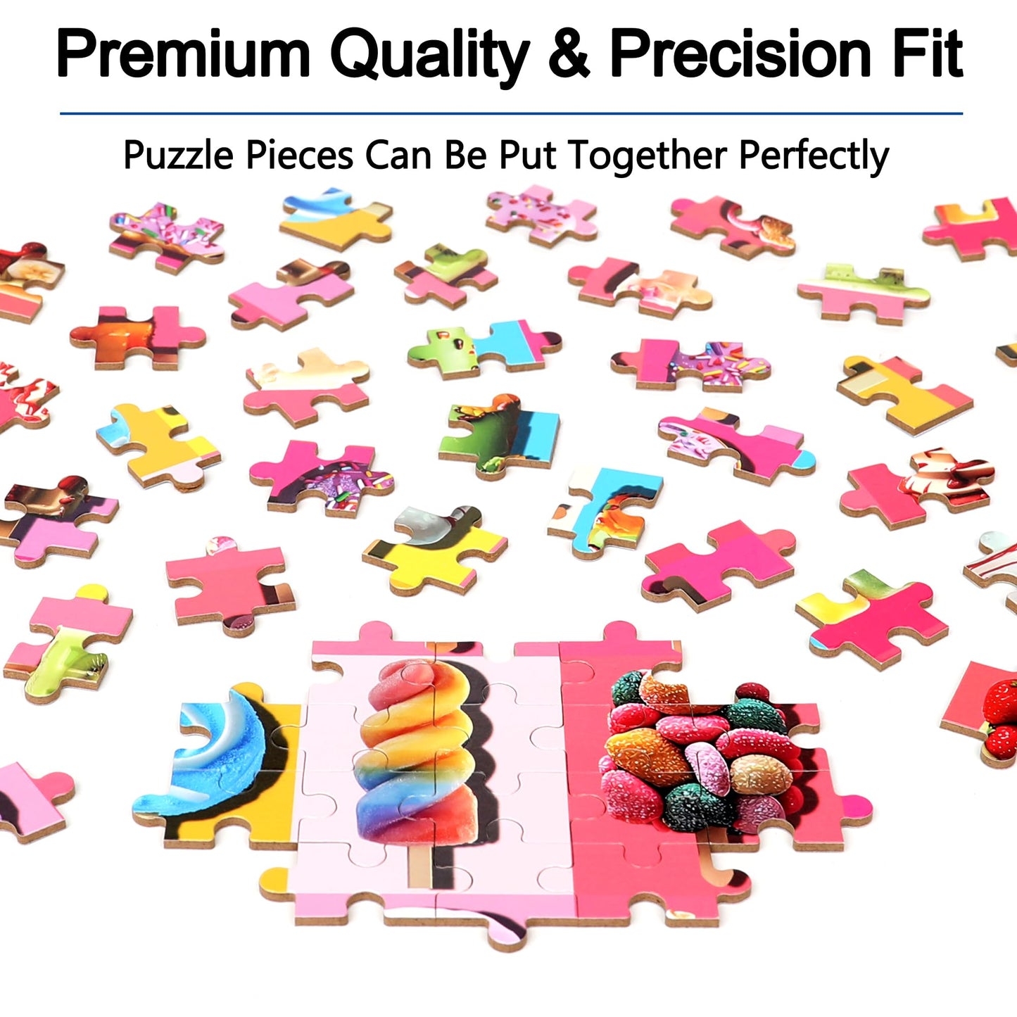LELEMON Puzzles for Kids Ages 4-6 – 100-Piece Popsicle Puzzle in Metal Box