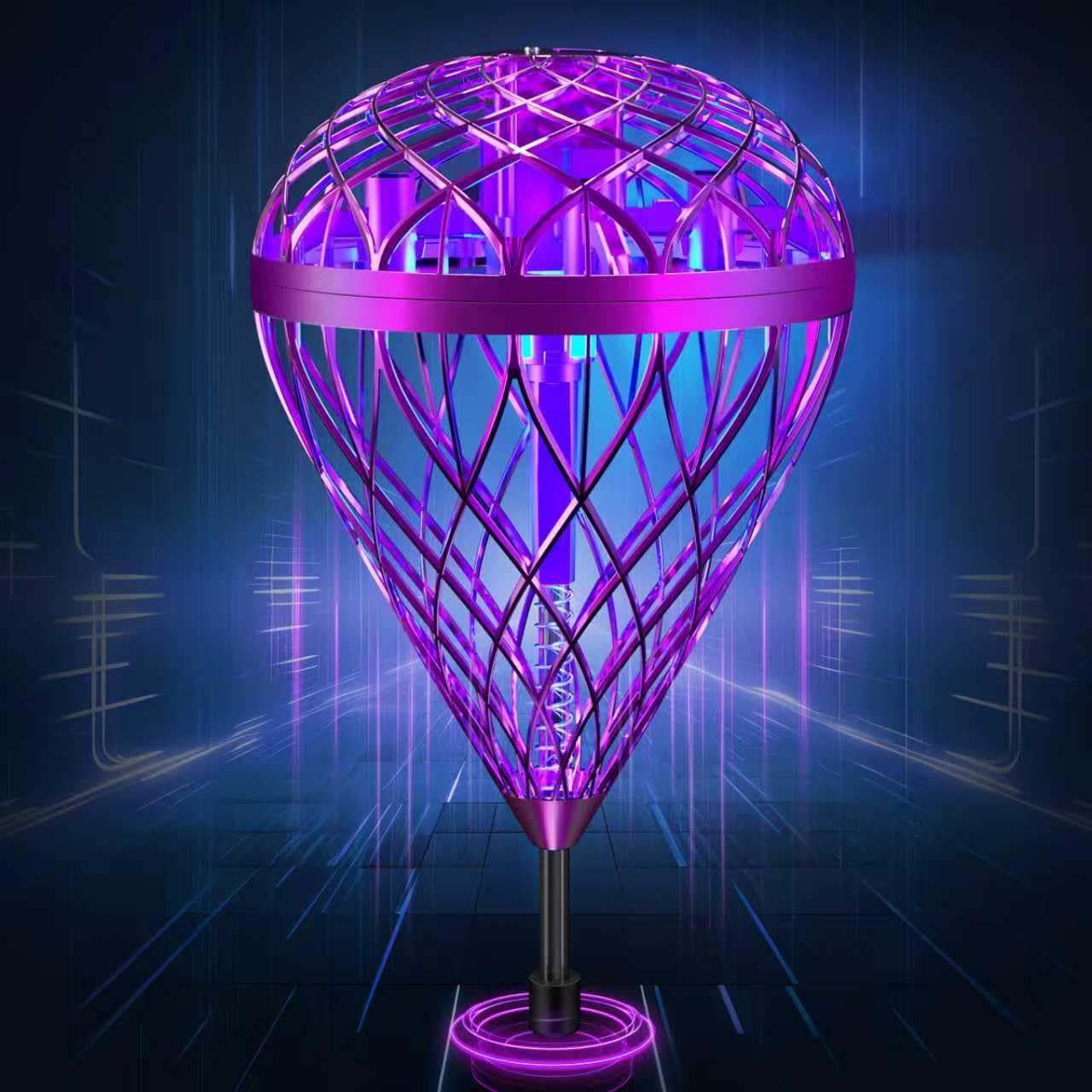 LEMATRIX 2025 Flying Shuttlecock Toy – Outdoor Hover & 3D Flip for Kids 6-12 (Purple)