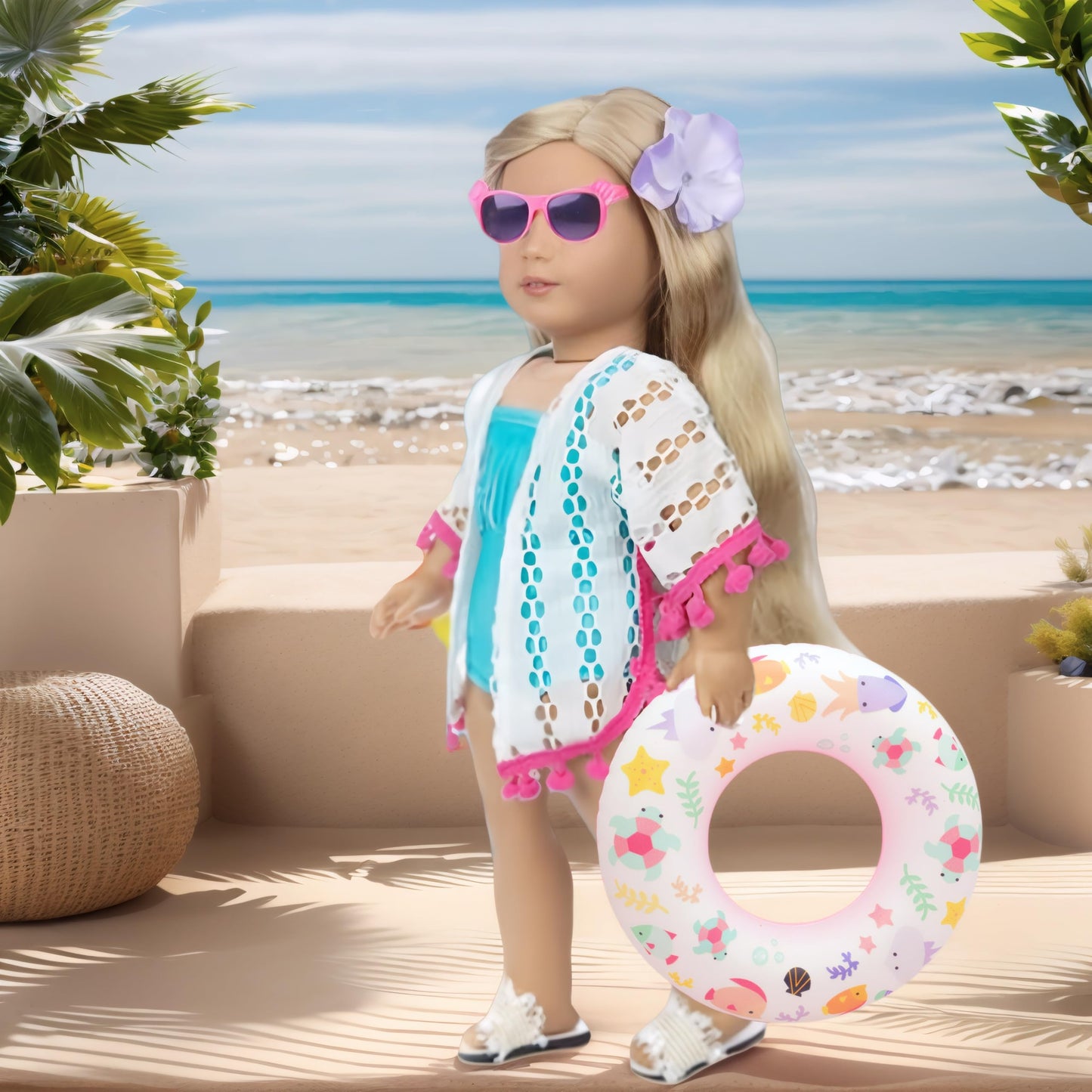 Lembani 18-Inch Doll Swimming Play Set - Beachwear & Accessories