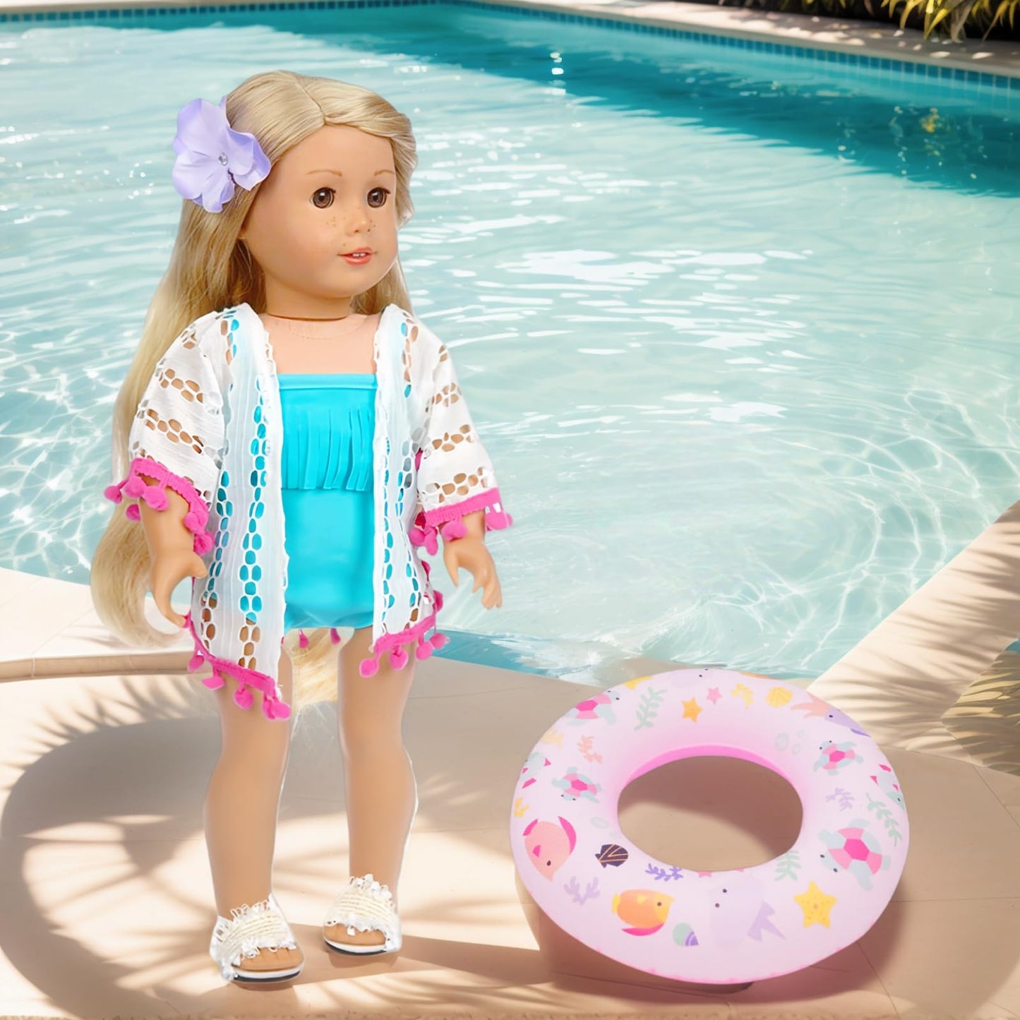 Lembani 18-Inch Doll Swimming Play Set - Beachwear & Accessories