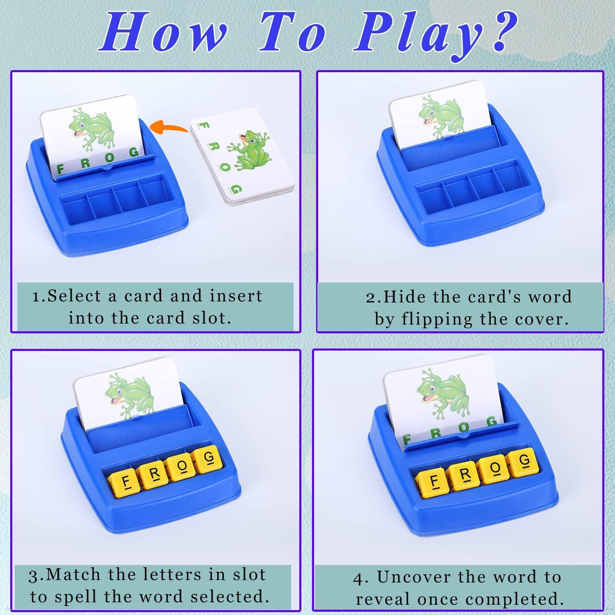 Lemofix Matching Letter Spelling Games for Kids — Educational Learning Toy for Ages 4-6
