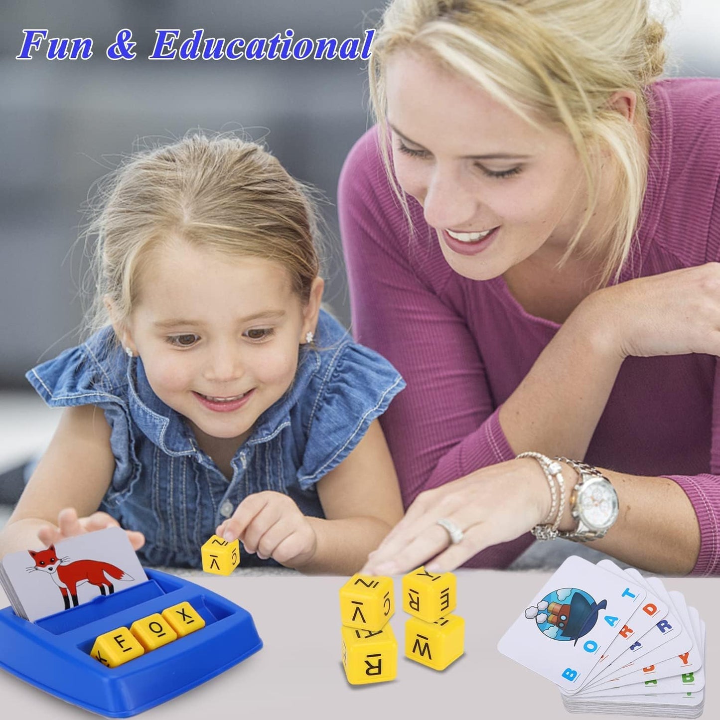 Lemofix Matching Letter Spelling Games for Kids — Educational Learning Toy for Ages 4-6