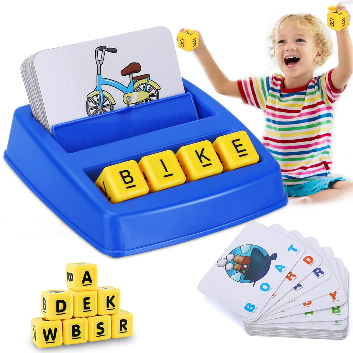 Lemofix Matching Letter Spelling Games for Kids — Educational Learning Toy for Ages 4-6