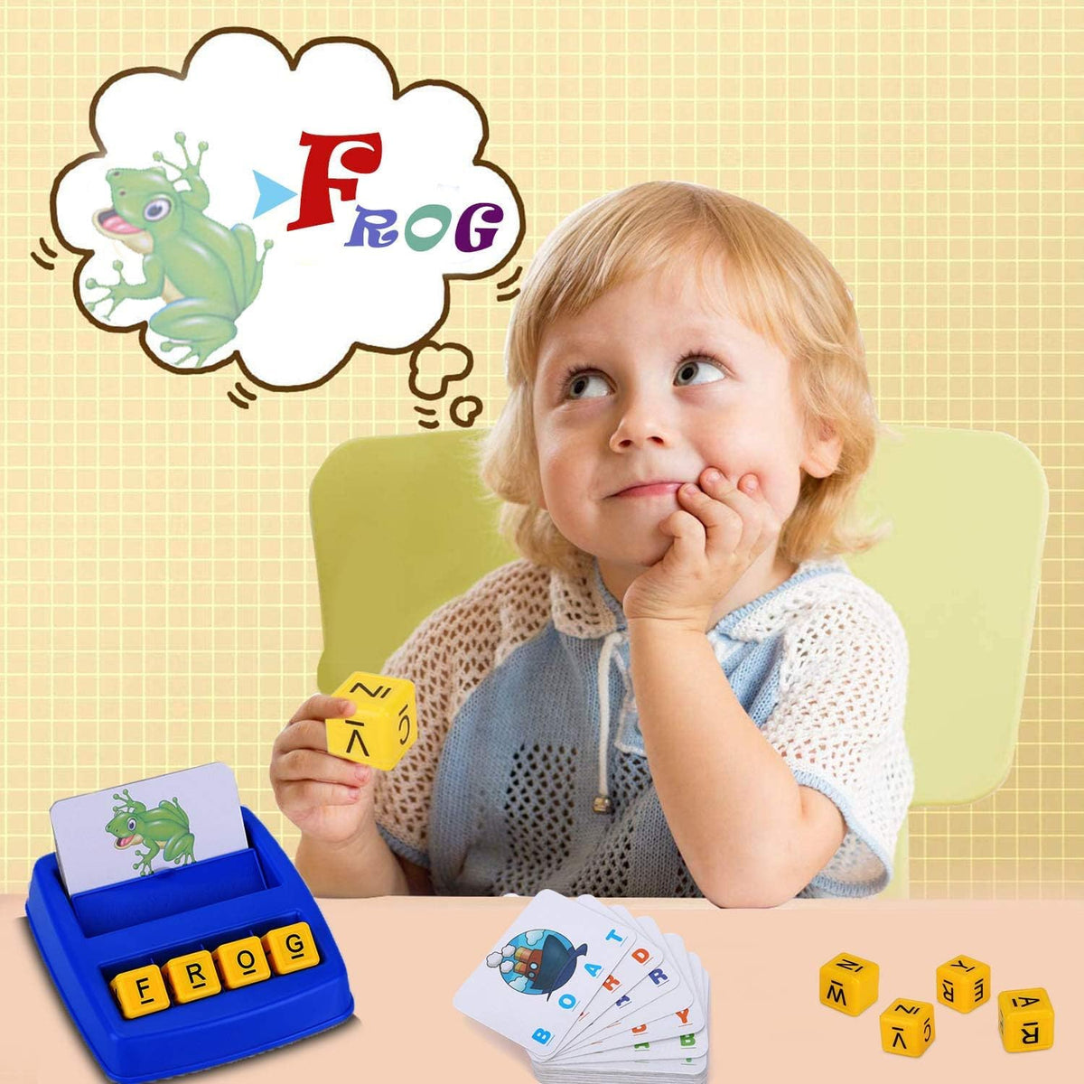 Lemofix Matching Letter Spelling Games for Kids — Educational Learning Toy for Ages 4-6
