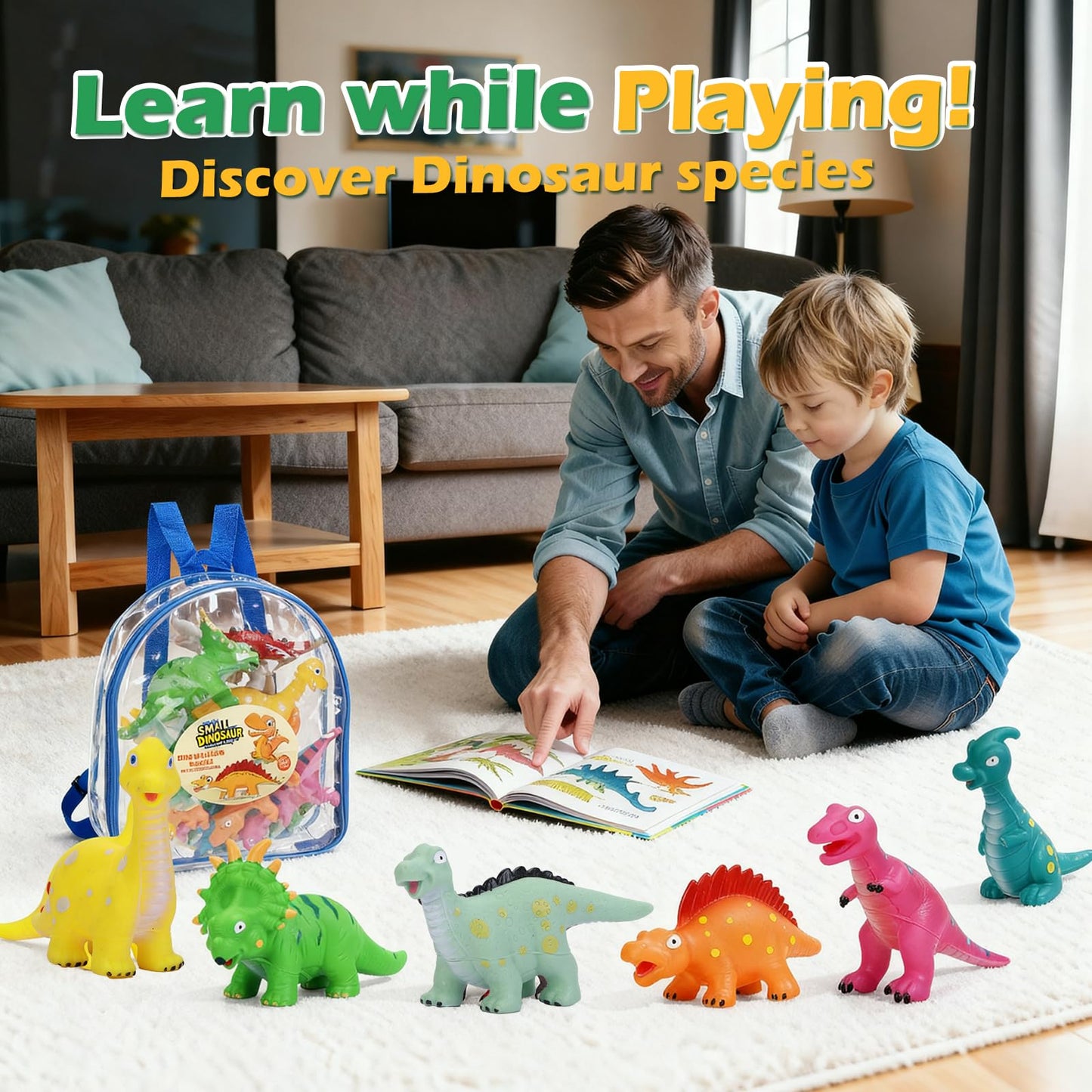 Lemofix No Hole Dinosaur Bath Toys — Mold Free Bathtub Fun for Toddlers