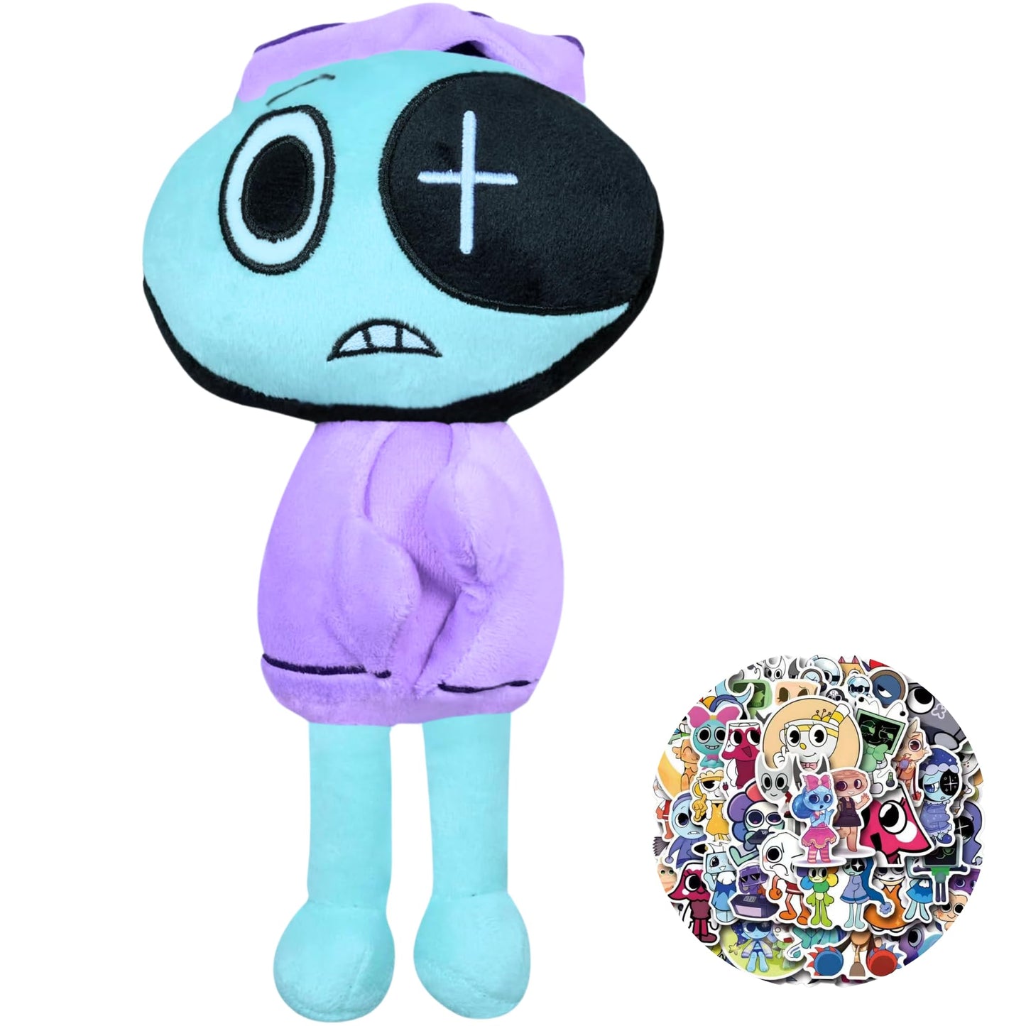Lemoneon Dandy's World Astro Plush 11in – Soft Plush Figure with Sticker Set for Gamers