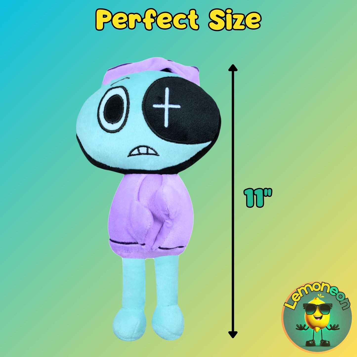 Lemoneon Dandy's World Astro Plush 11in – Soft Plush Figure with Sticker Set for Gamers