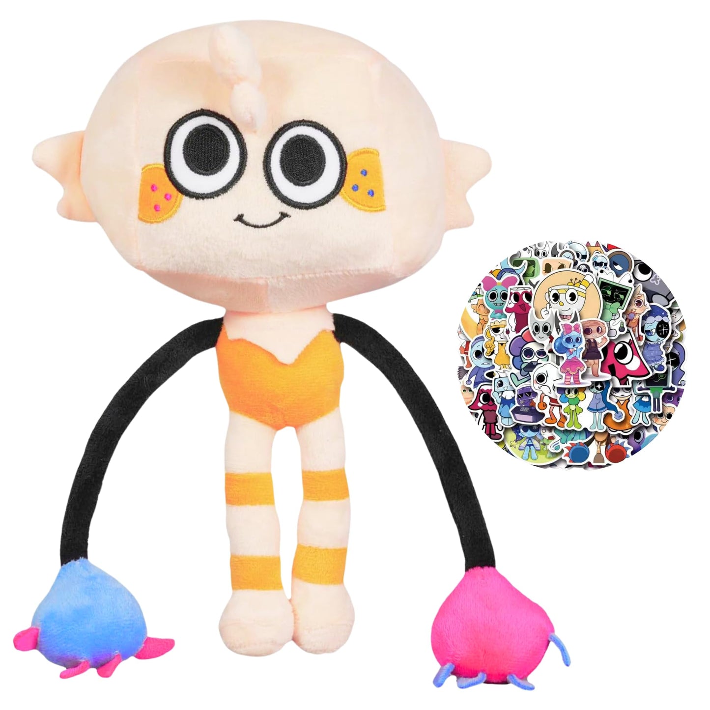 Lemoneon Dandy's World Goob Plush 11in with Sticker Set | Plush Figure Pillow for Gaming Fans