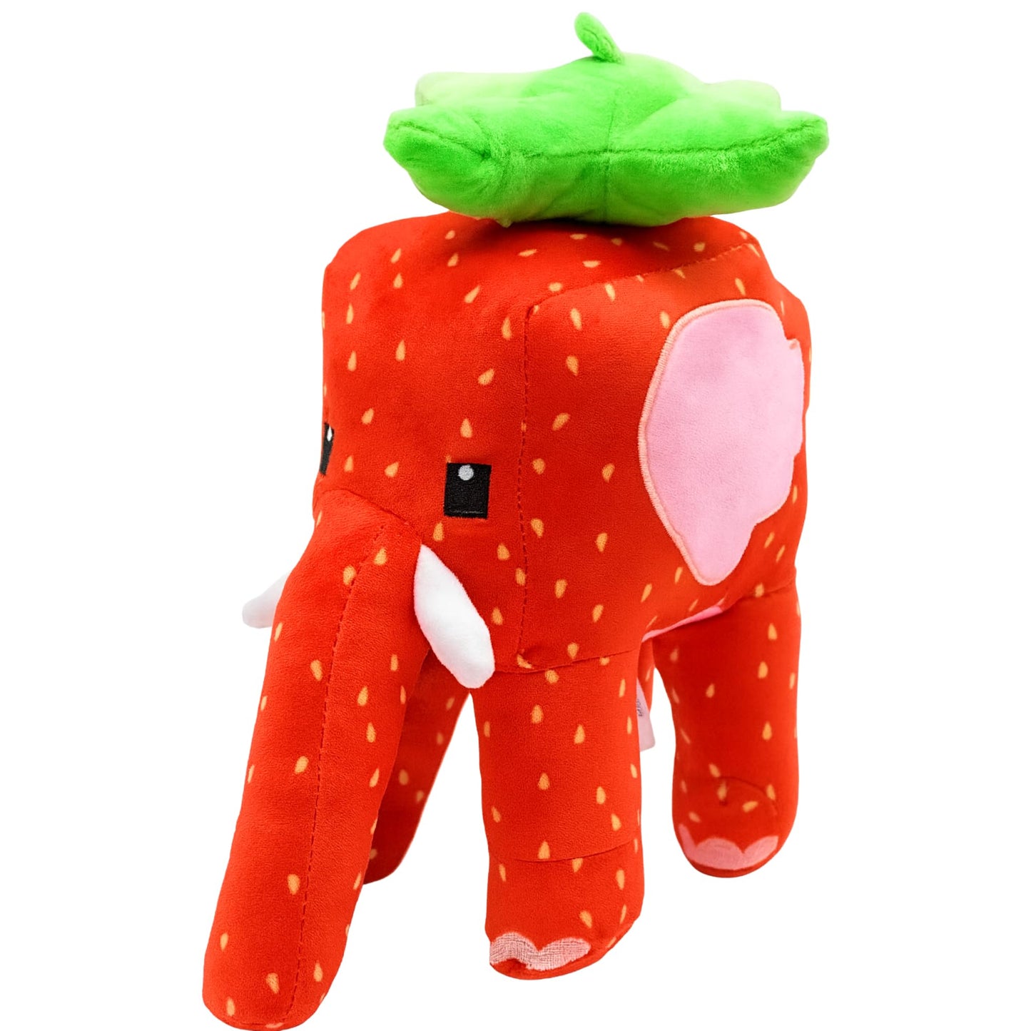 Lemoneon Strawberry Elephant Plush 12-Inch | Italian Brainrot Meme AI-Crafted Pillow for Gamers