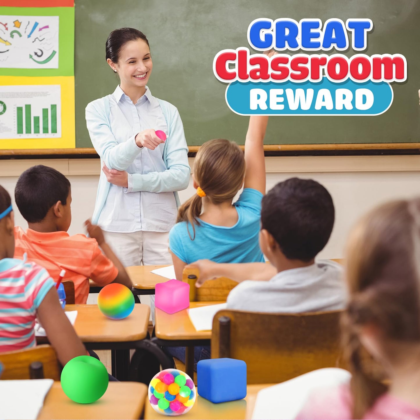 Lemostaar Stress Balls 12-Pack – Fidget Toys for Stress Relief, Focus & Classroom Prizes