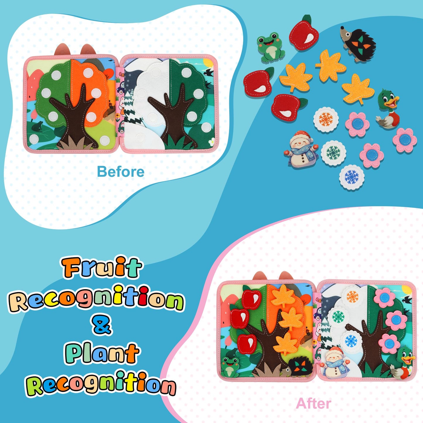 Lemrok Montessori Busy Book for Toddlers 1-3 | Bunny Adventure Learning Toy