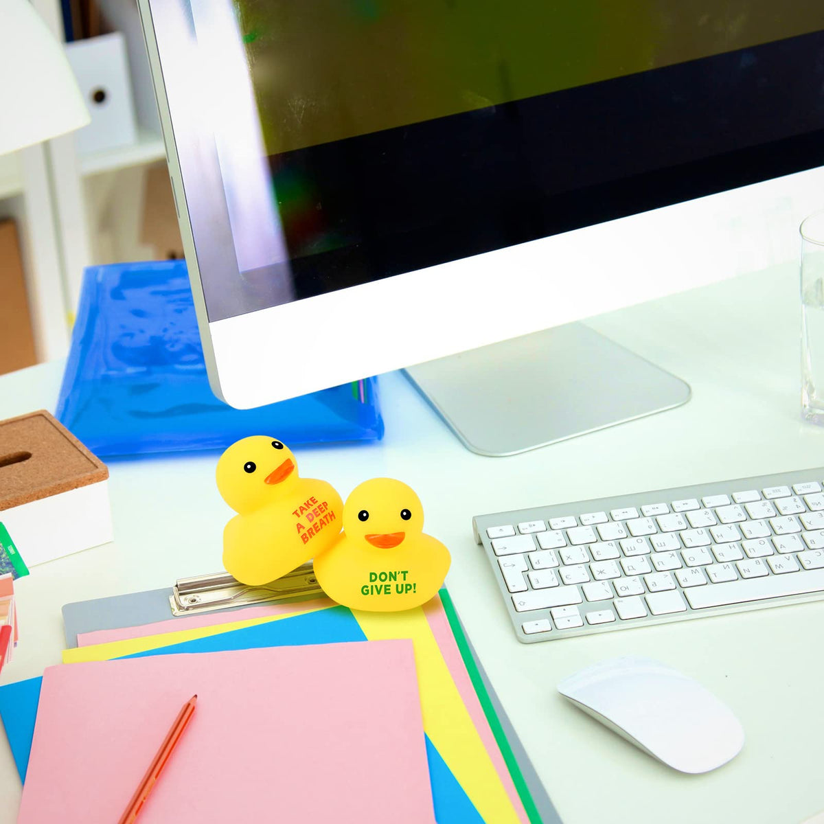 Lenwen 24 Pcs Rubber Ducks Bulk – Mini Inspirational Gifts & Party Favors (1.89 Inch)