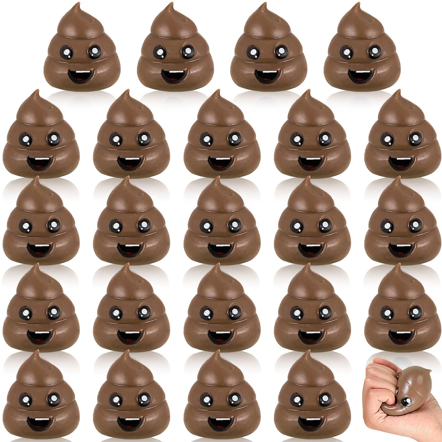 Lenwen 24-Pack Stress Balls – Funny Fidget Toys for Anxiety Relief & Pranks
