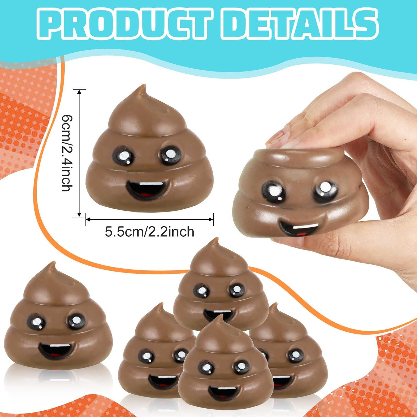 Lenwen 24-Pack Stress Balls – Funny Fidget Toys for Anxiety Relief & Pranks