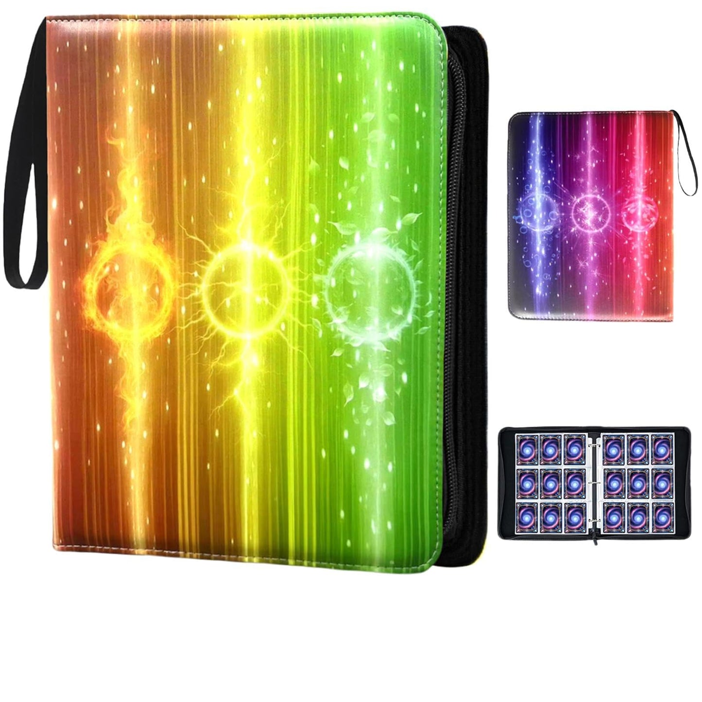 Leogi Premium Card Binder: 9-Pocket Zippered Album, 900 Cards Capacity with 50 Removable Sleeves