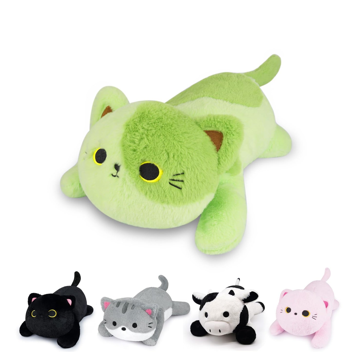 Leokawin Weighted Avocado Cat Plush – 18-Inch Cozy Weighted Cat Plush for Kids