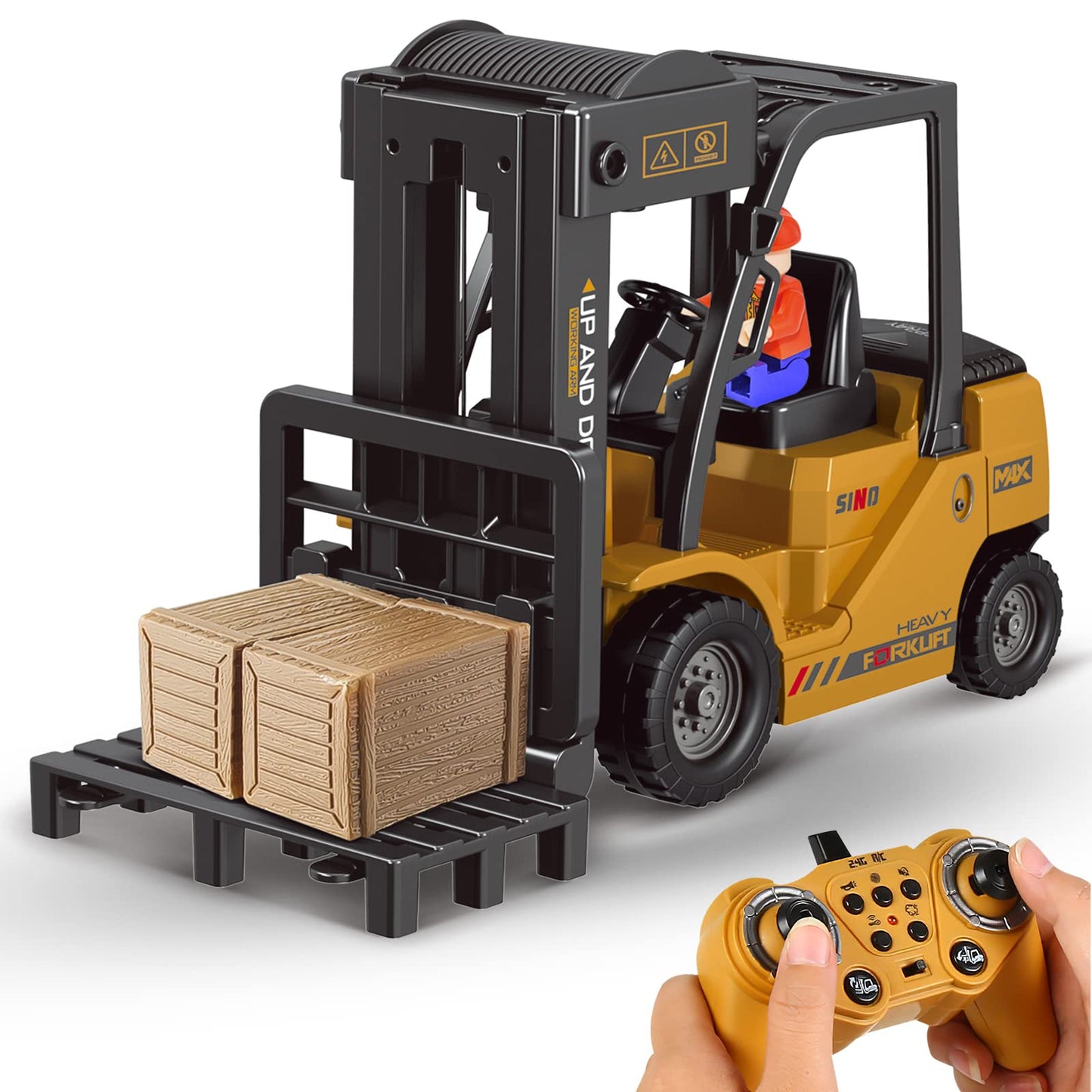Leopmase 11-Channel RC Forklift Toy with Lights & Sound — 2 Batteries