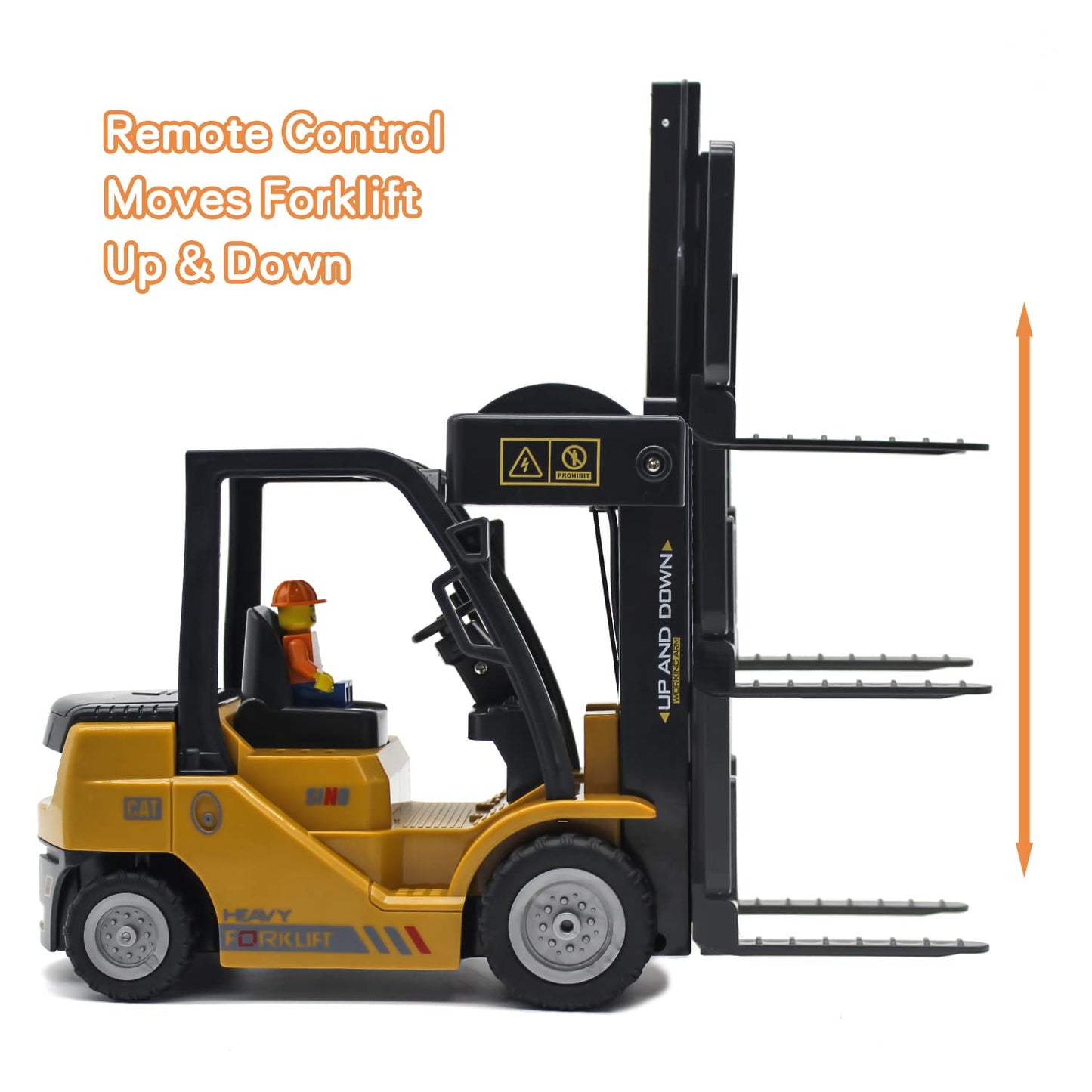 Leopmase 11-Channel RC Forklift Toy with Lights & Sound — 2 Batteries