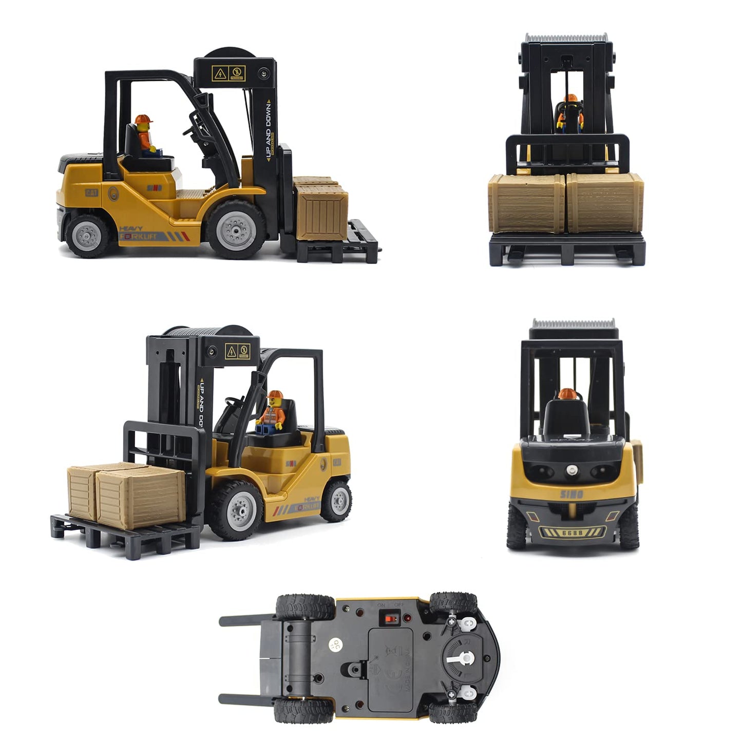Leopmase 11-Channel RC Forklift Toy with Lights & Sound — 2 Batteries