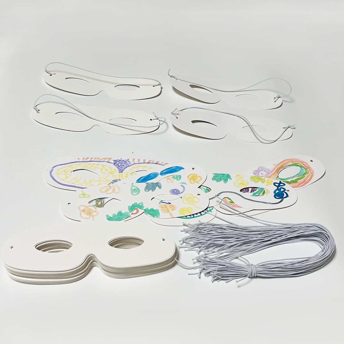Lependor 72-Pack White Eye Masks – DIY Blank Masquerade Masks for Parties