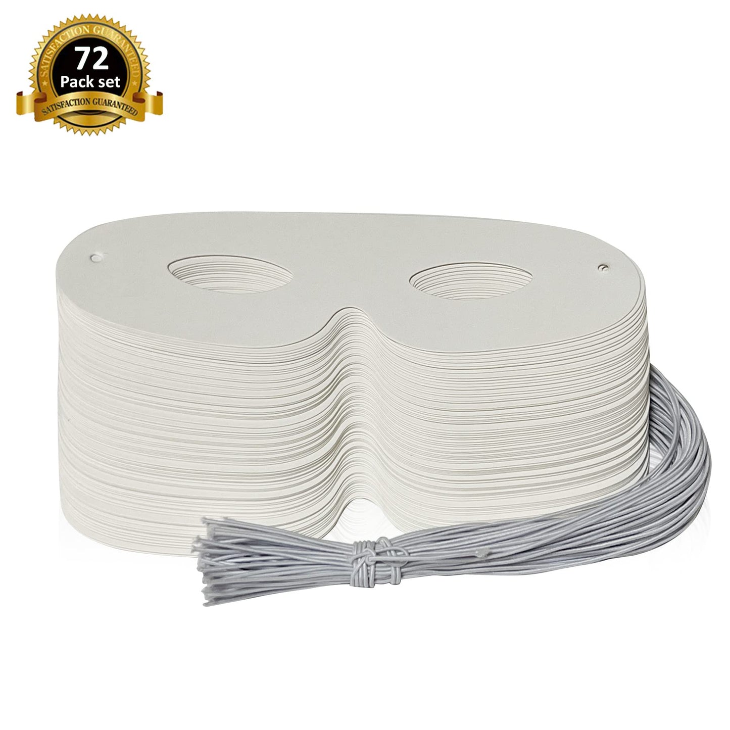 Lependor 72-Pack White Eye Masks – DIY Blank Masquerade Masks for Parties