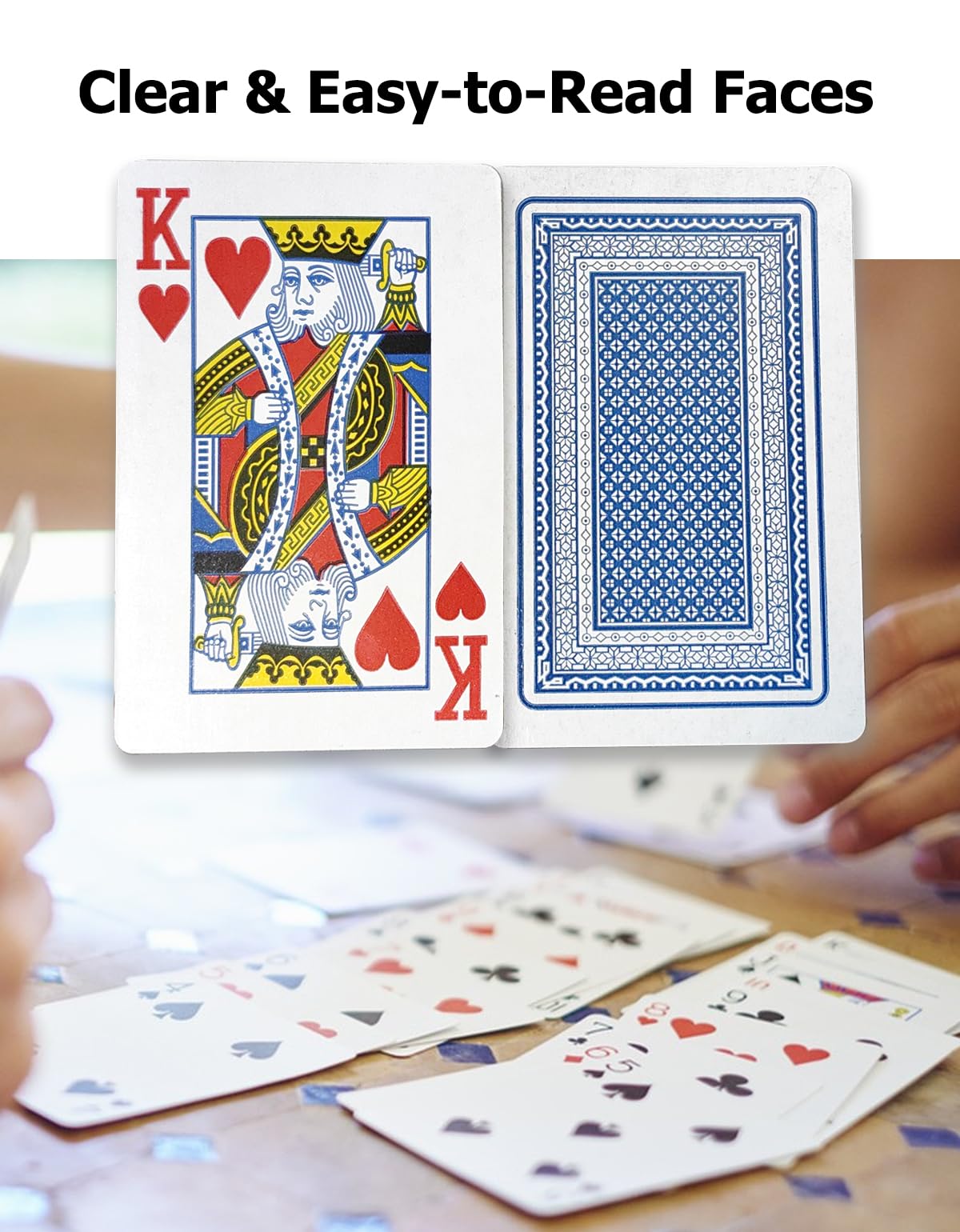 LEQBO Classic Playing Cards – Standard Deck for Poker, Blackjack & Family Fun