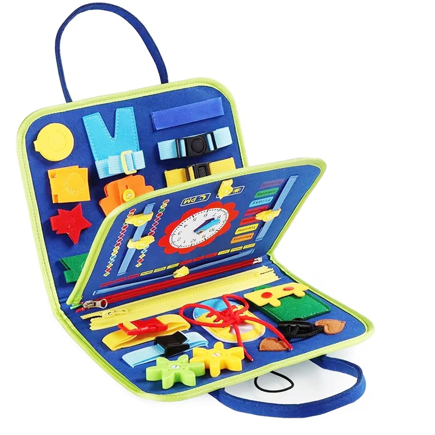 Lercaii Toddler Busy Board Book – Montessori Sensory Board for 1–4 Years