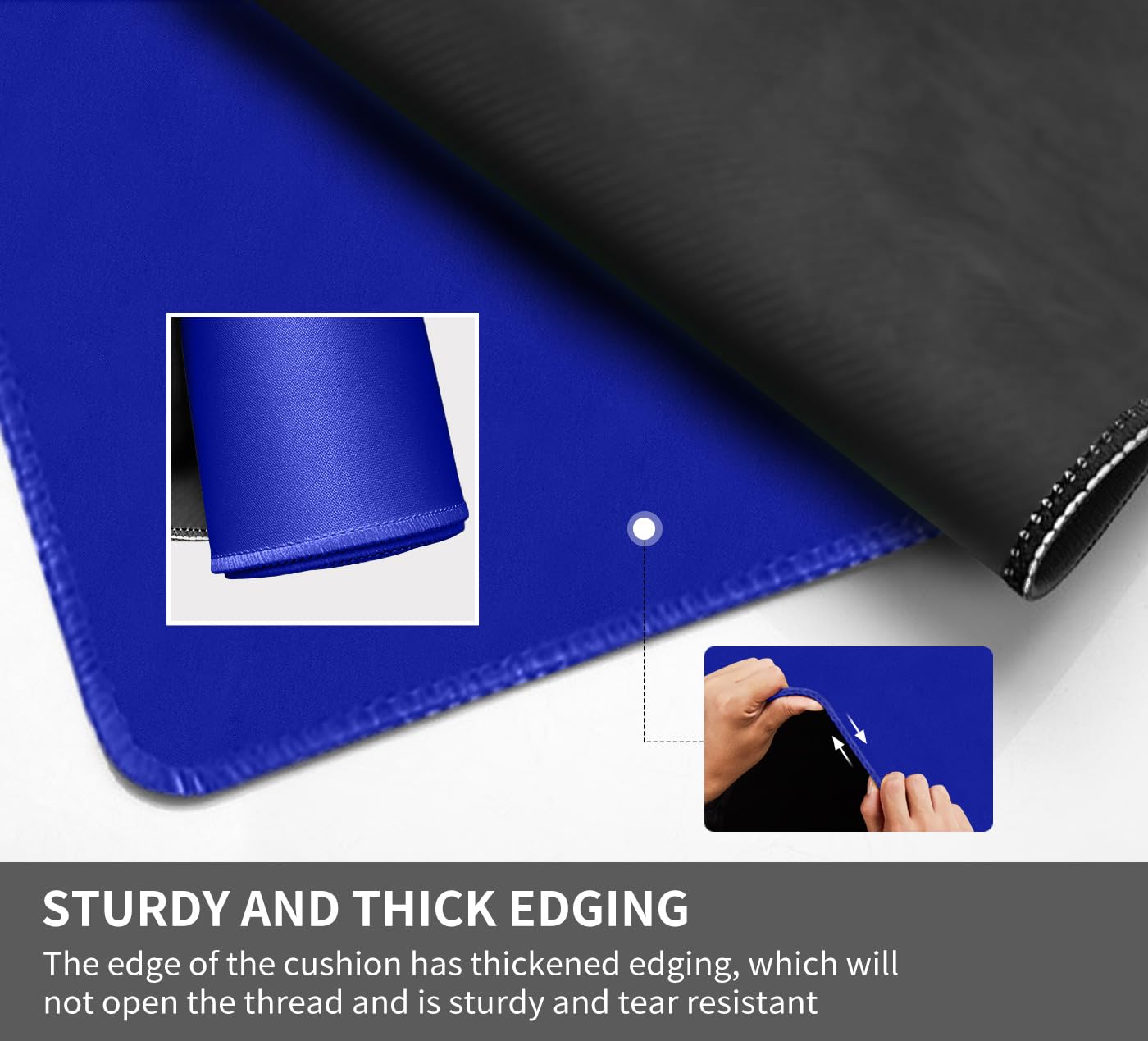 LERYG Square Large Tabletop Game Playmat 120x120cm – Blue, Waterproof, Anti-Slip, 2mm