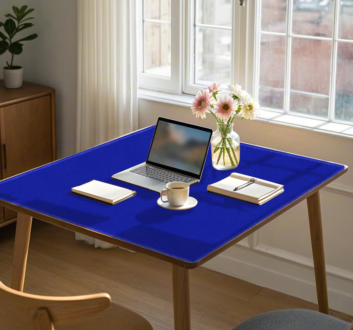 LERYG Square Large Tabletop Game Playmat 120x120cm – Blue, Waterproof, Anti-Slip, 2mm