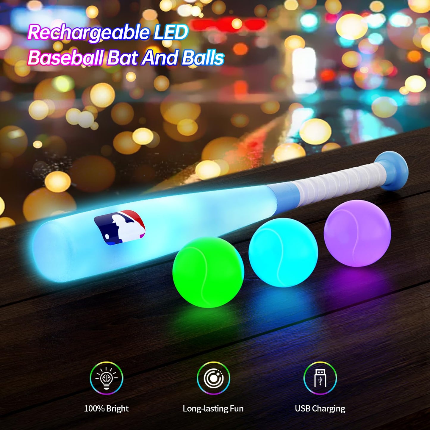 Leshein LED T-Ball Set for Toddlers 3-5 & 5-8 | Glow-in-the-Dark Tee Ball Toy
