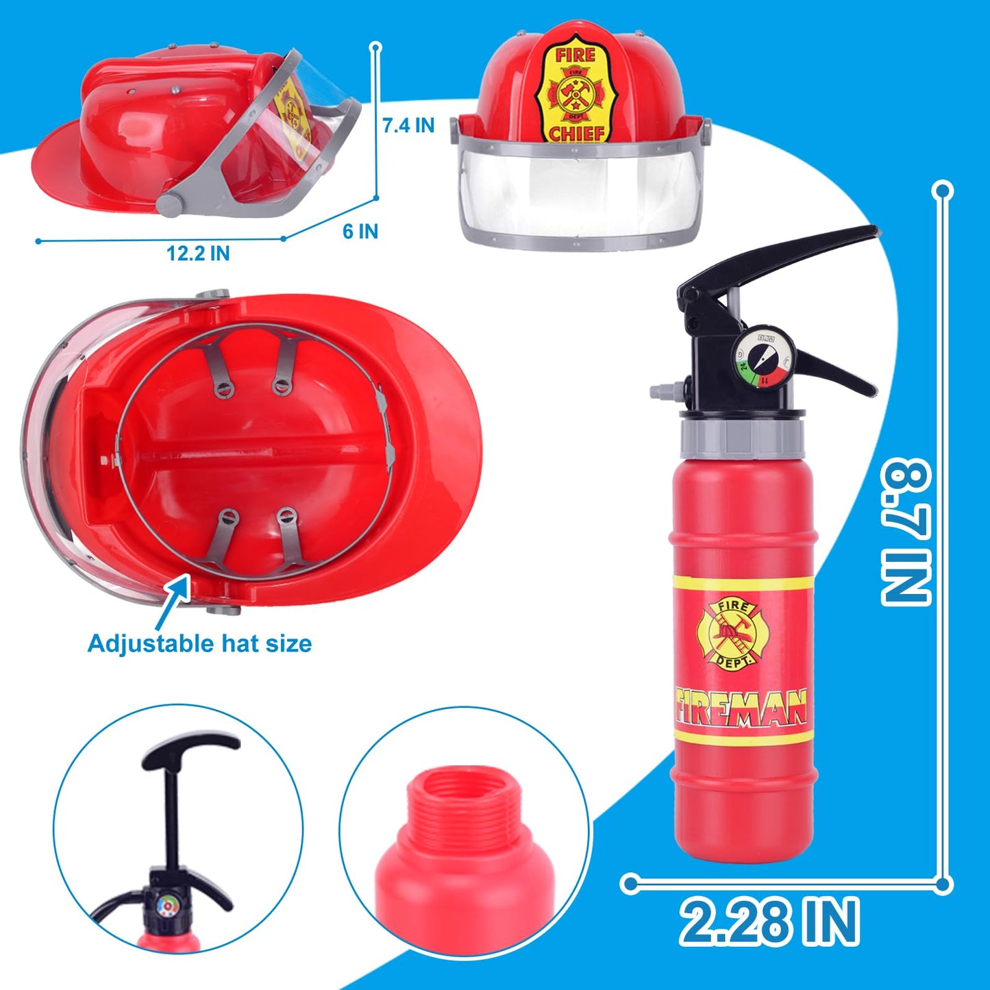 Lesheng space Firefighter Costume for Kids | Role Play Outfit with Working Megaphone