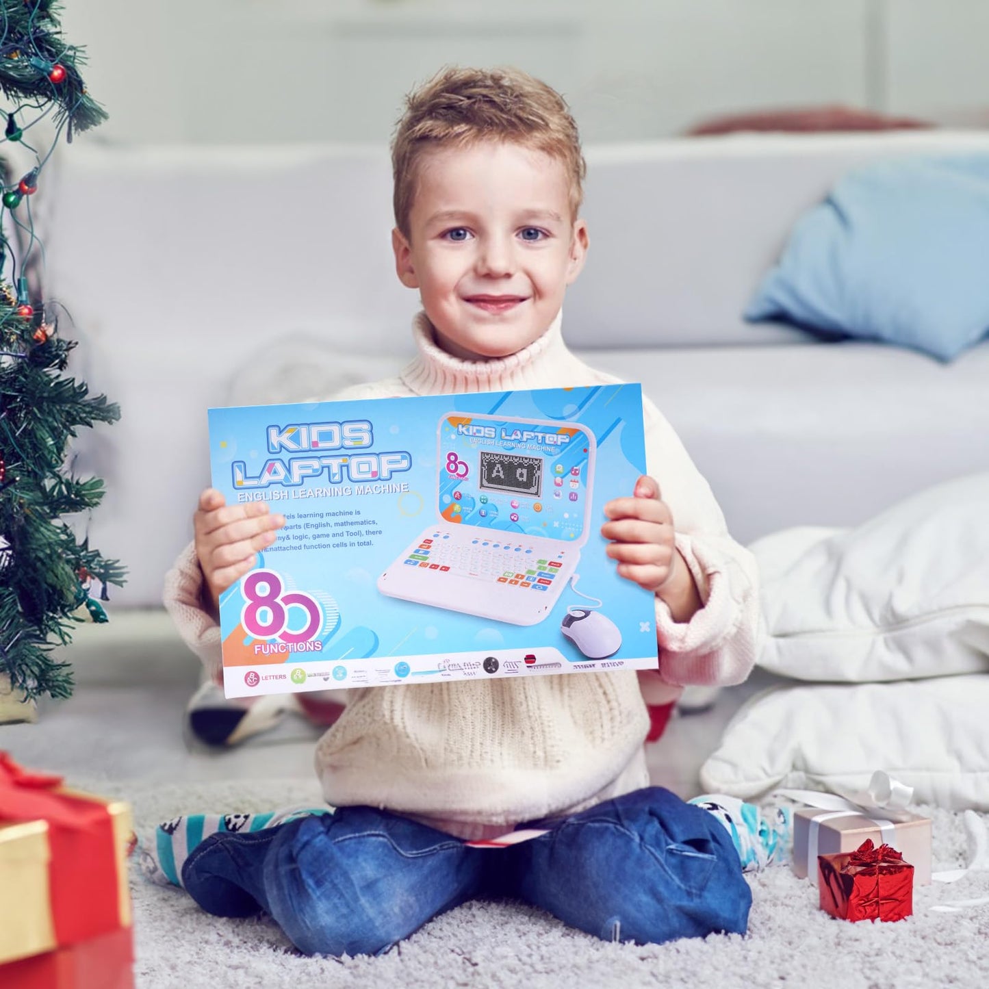 LESHITIAN Kids Laptop | 80 Learning Modes for Alphabet, Words & Math (Ages 5+)