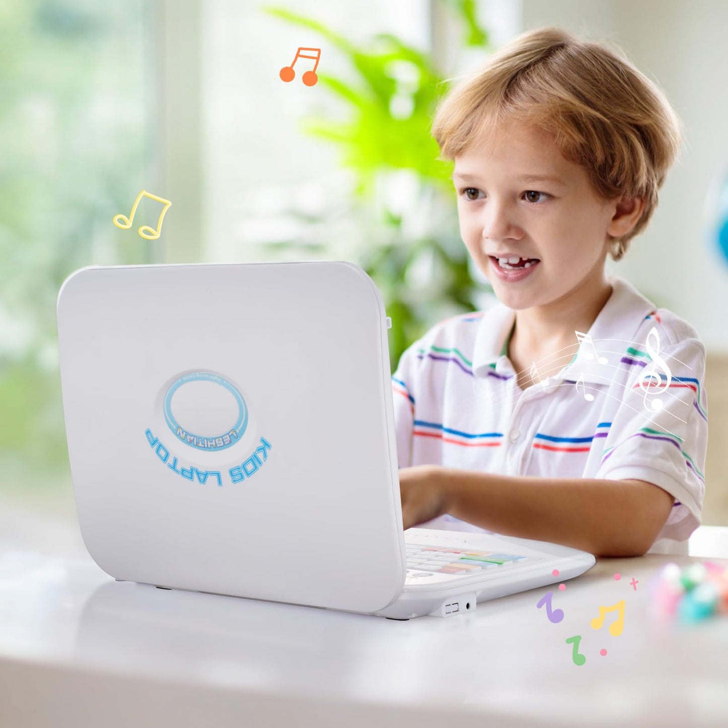 LESHITIAN Kids Laptop | 80 Learning Modes for Alphabet, Words & Math (Ages 5+)