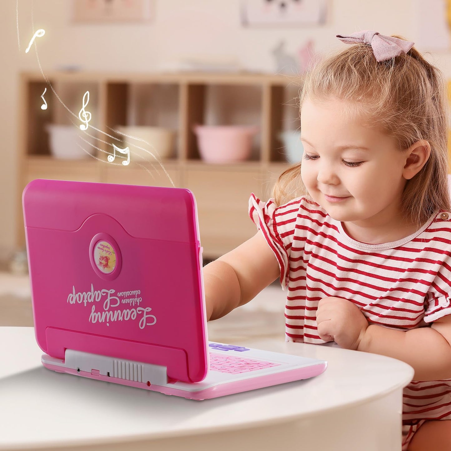 LESHITIAN Kids Laptop | 80 Learning Activities for Alphabet, Words, Math & Music
