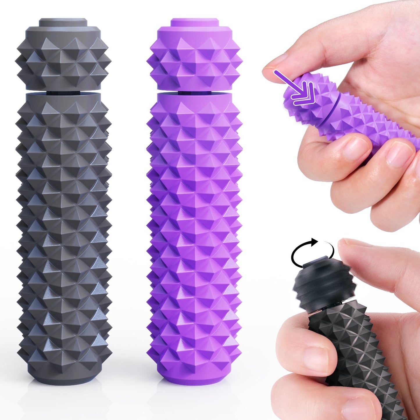 LESONG 3-in-1 Fidget Toys – Spinner, Clicker & Pain Stim (2 Pack)