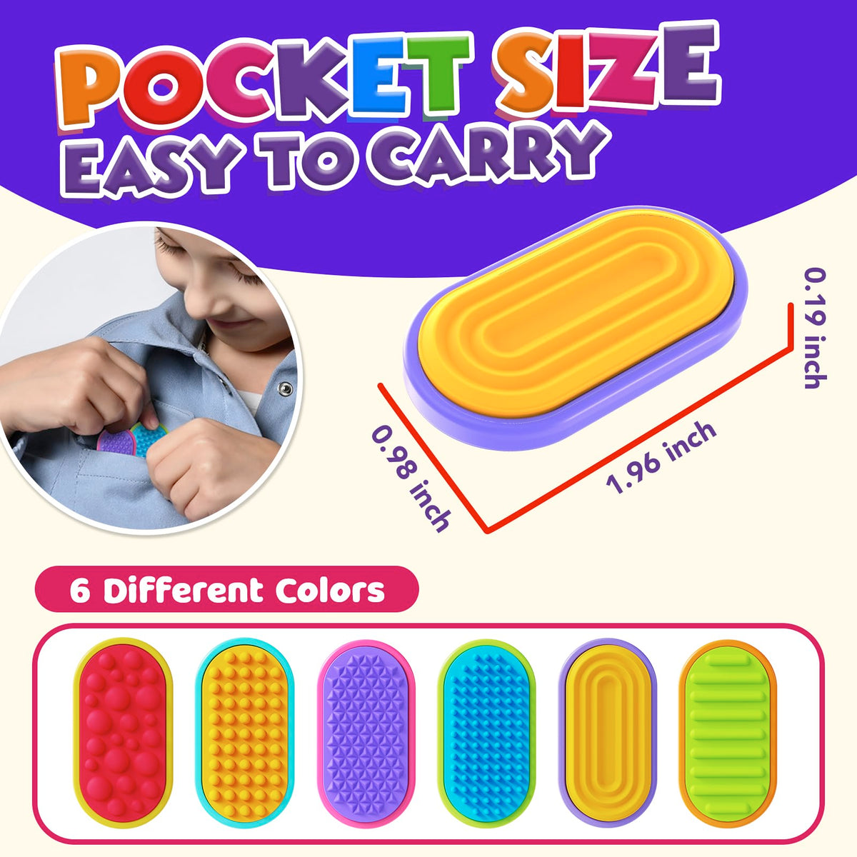 LESONG Sensory Fidget Magnet Sliders – Silicone Sliders for Focus, Calm, and Stress Relief