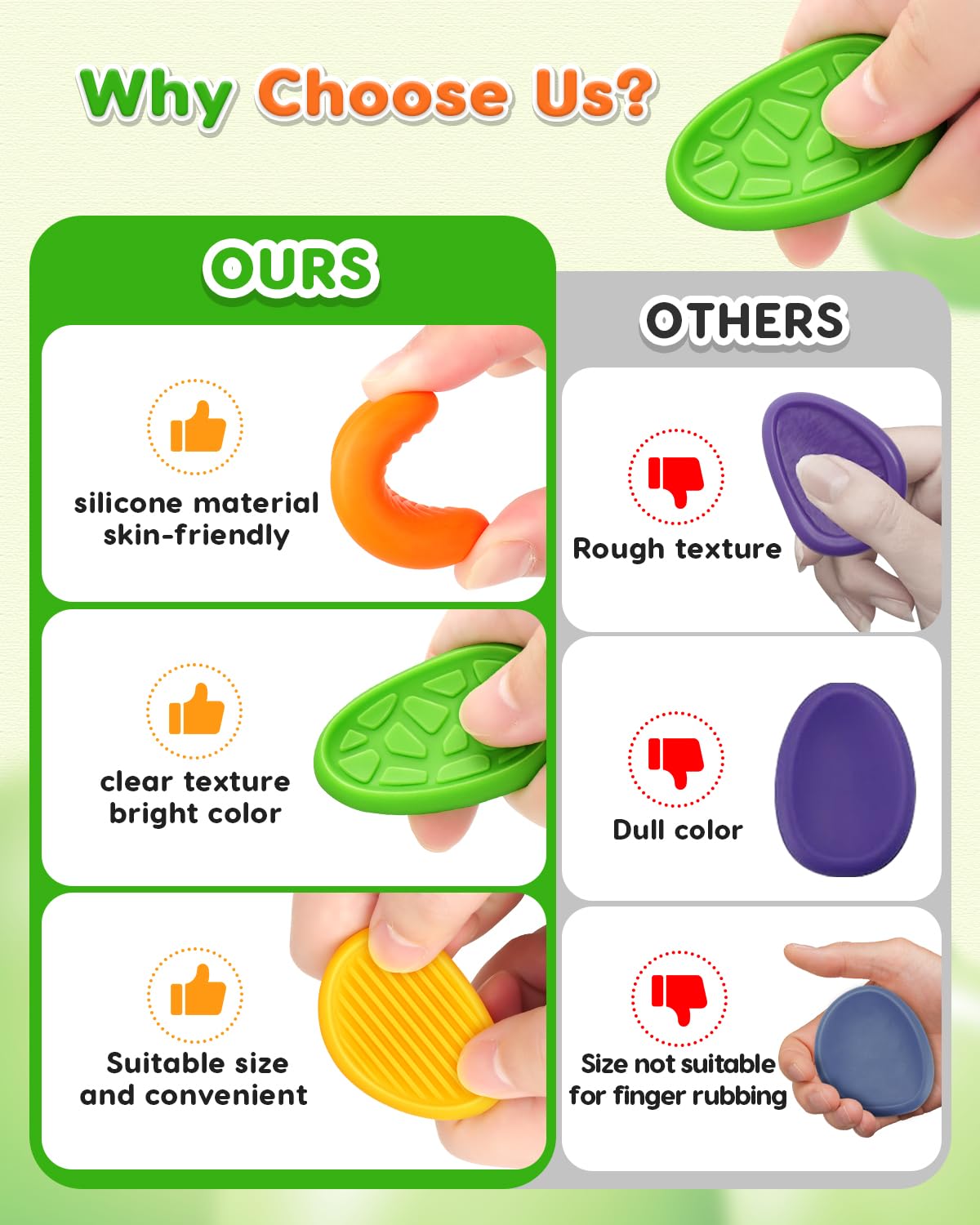 LESONG Fidget Toys: Sensory Stone 24 Pack – Quiet Worry Stones for Kids & Adults