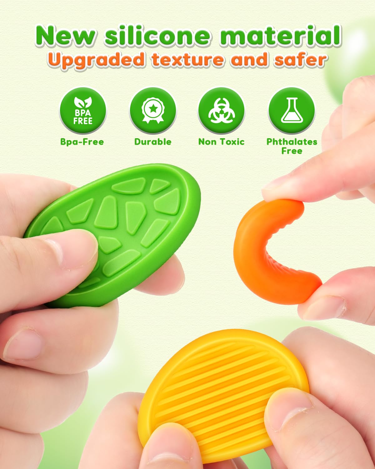 LESONG Fidget Toys: Sensory Stone 24 Pack – Quiet Worry Stones for Kids & Adults
