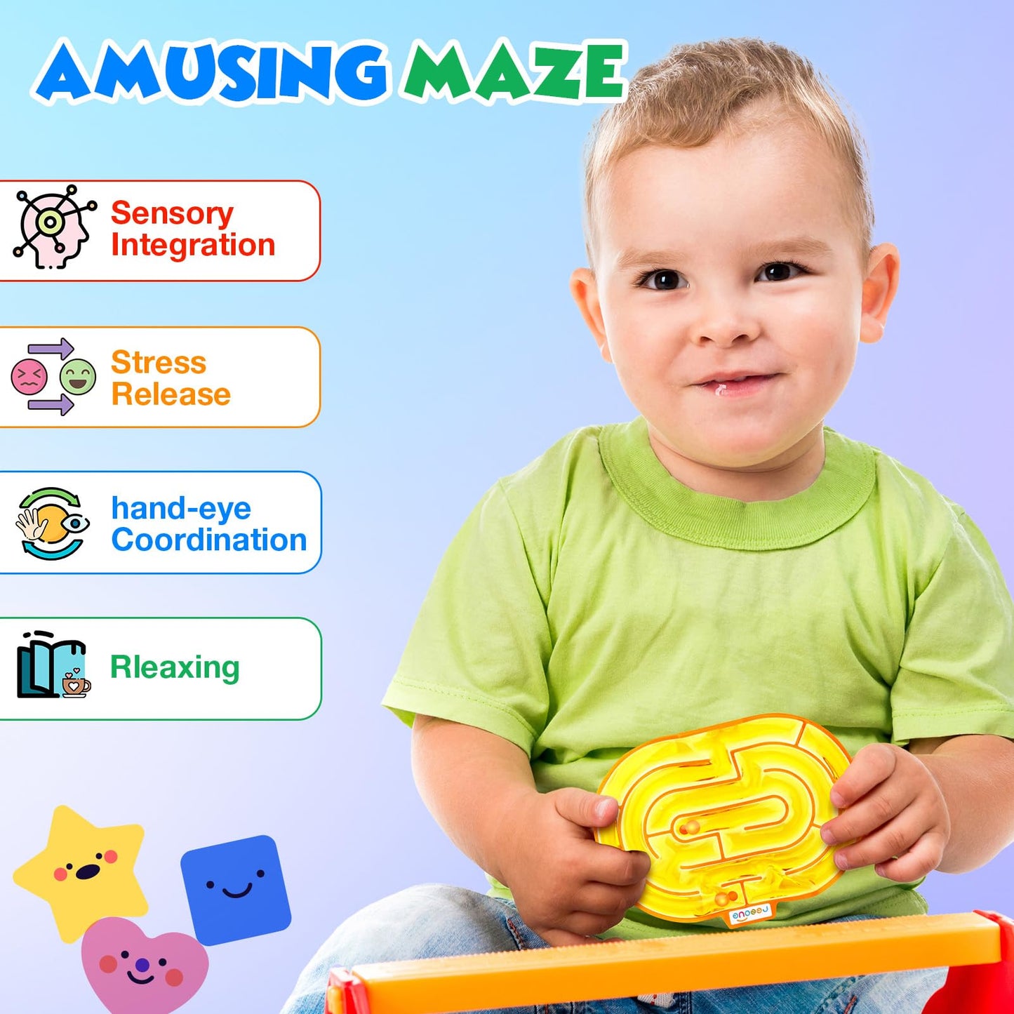 LESONG Sensory Gel Maze – Calming Fidget Toys for Autism in Classroom & Home