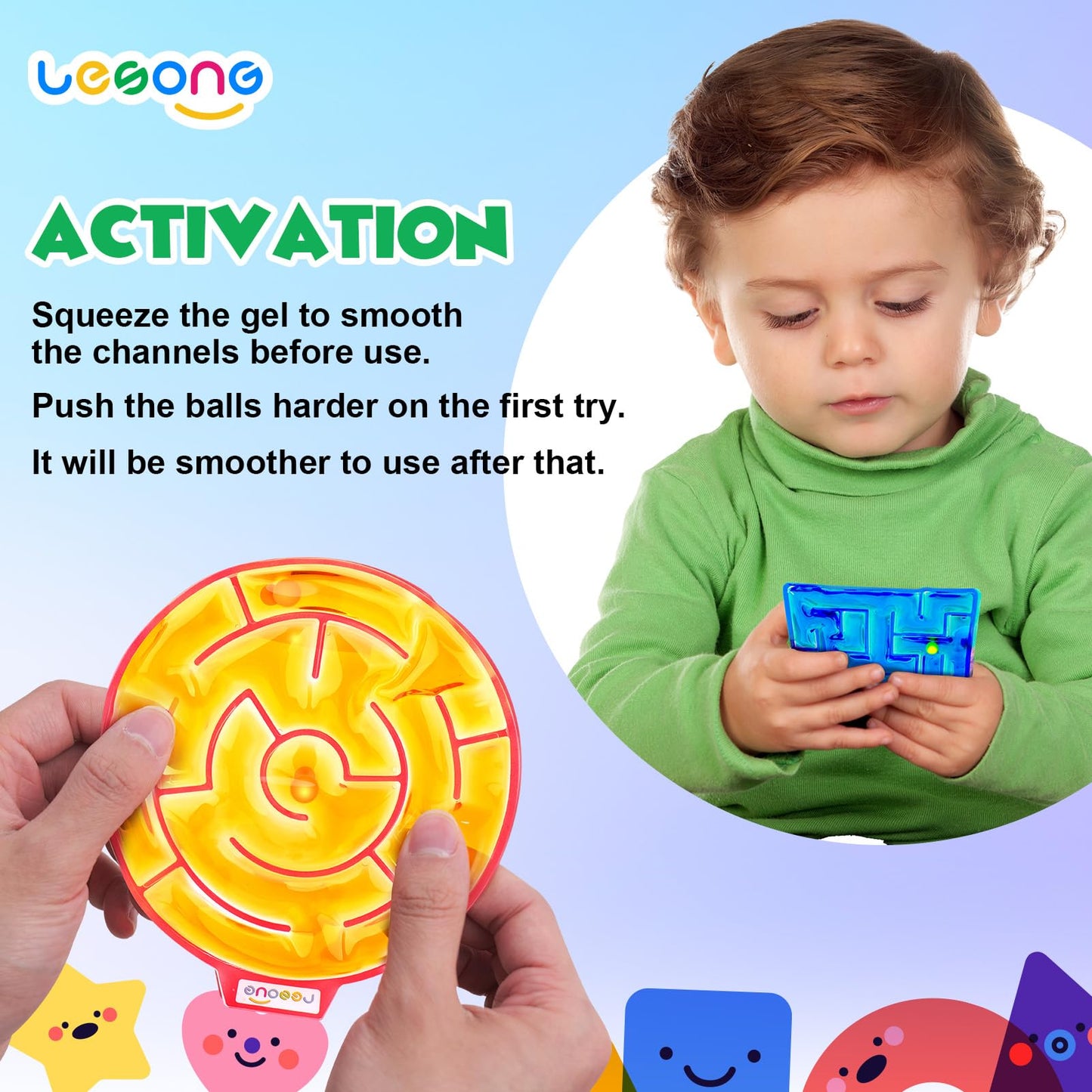LESONG Sensory Gel Maze – Calming Fidget Toys for Autism in Classroom & Home