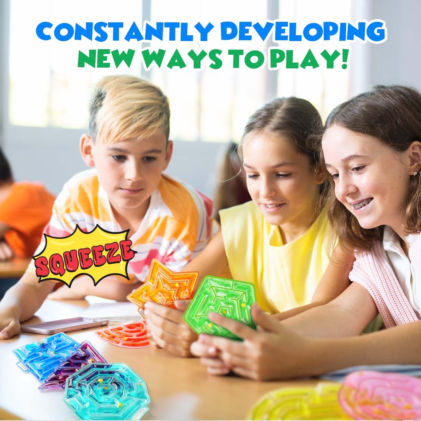 LESONG 8-Pack Sensory Maze Toys – Gel-Filled Fidget Toys for Kids | Calming Classroom & Home