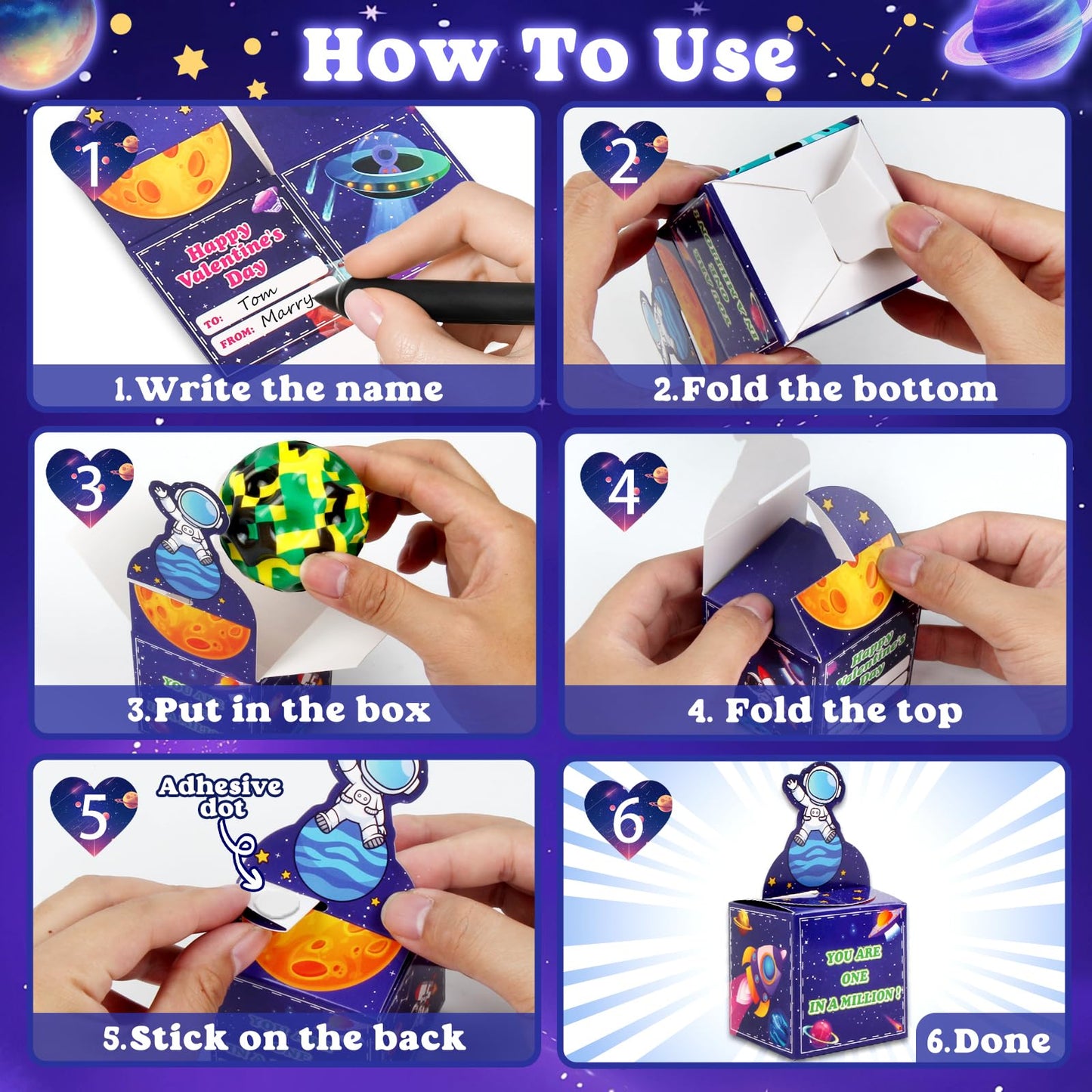 Letapapa 24 Pack Valentines Day Cards for Kids with High Bouncy Balls – Classroom Exchange & Party Favors