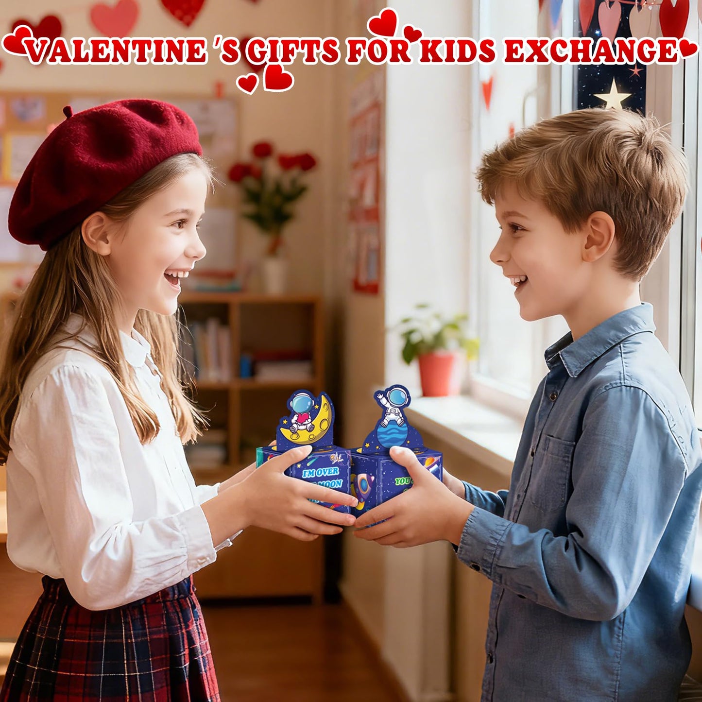 Letapapa 24 Pack Valentines Day Cards for Kids with High Bouncy Balls – Classroom Exchange & Party Favors