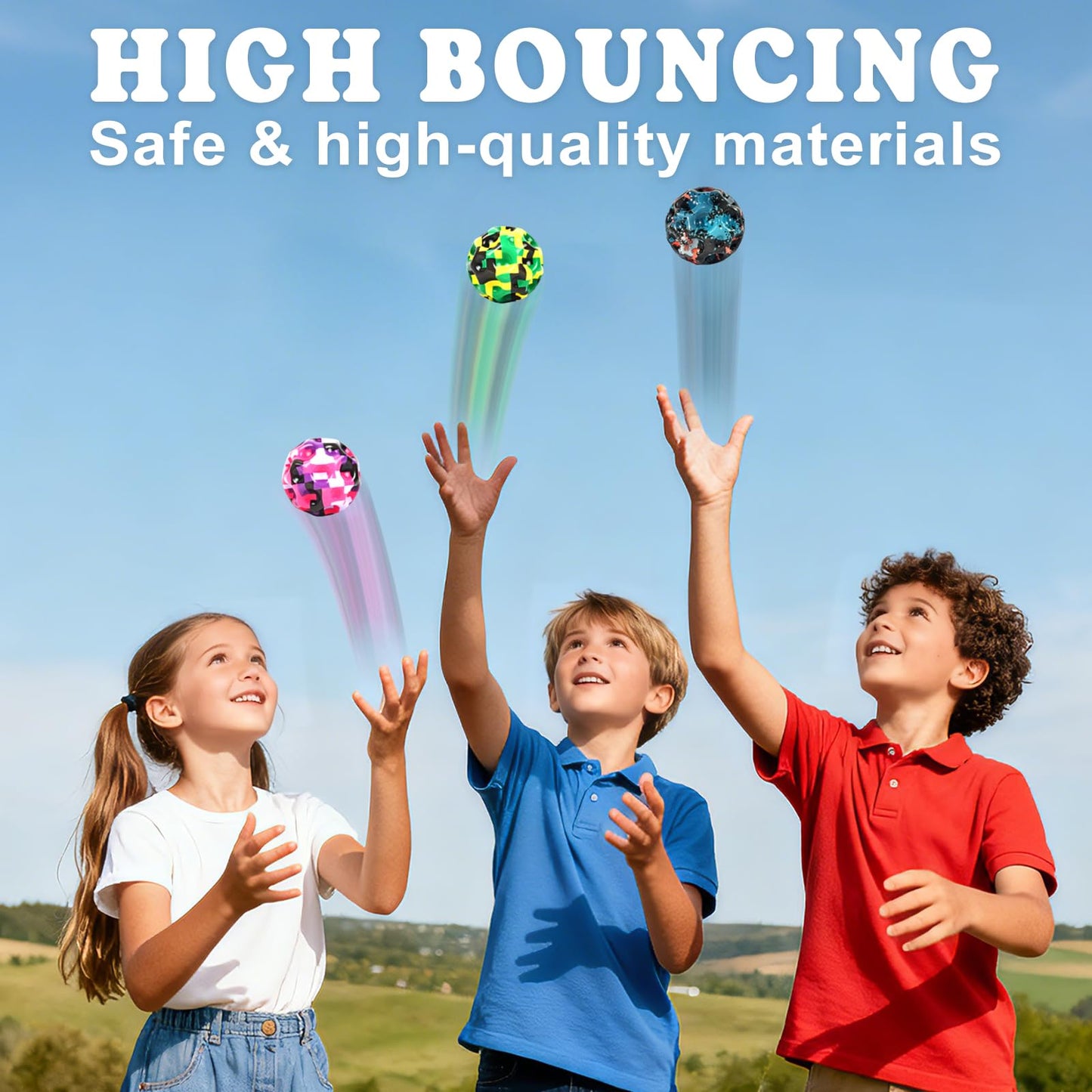 Letapapa 24 Pack Valentines Day Cards for Kids with High Bouncy Balls – Classroom Exchange & Party Favors