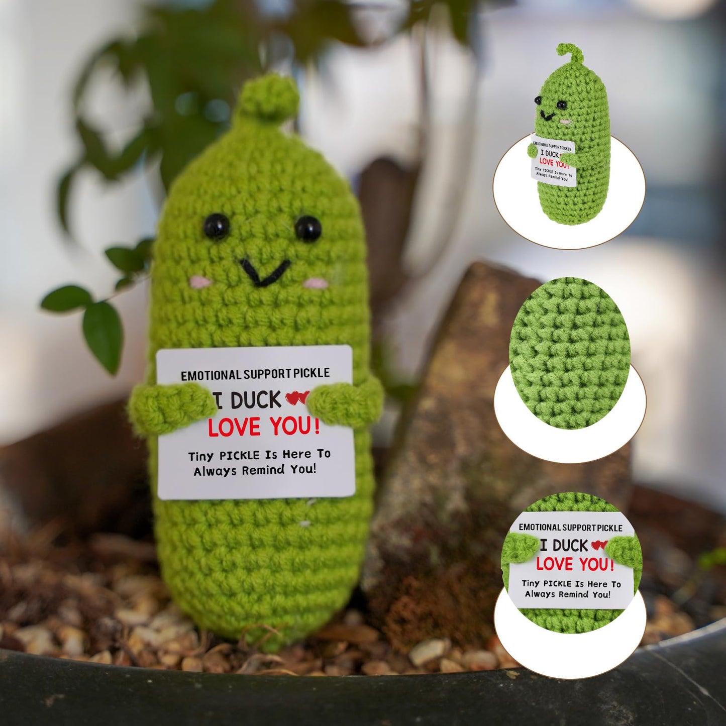 Letken Pickle Gift for Women – I Duck Love You Crochet Encouragement