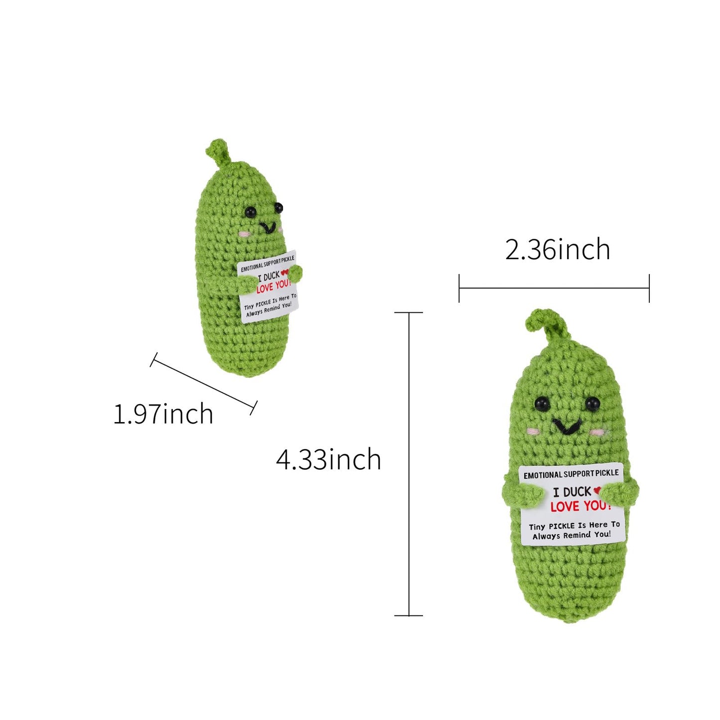 Letken Pickle Gift for Women – I Duck Love You Crochet Encouragement