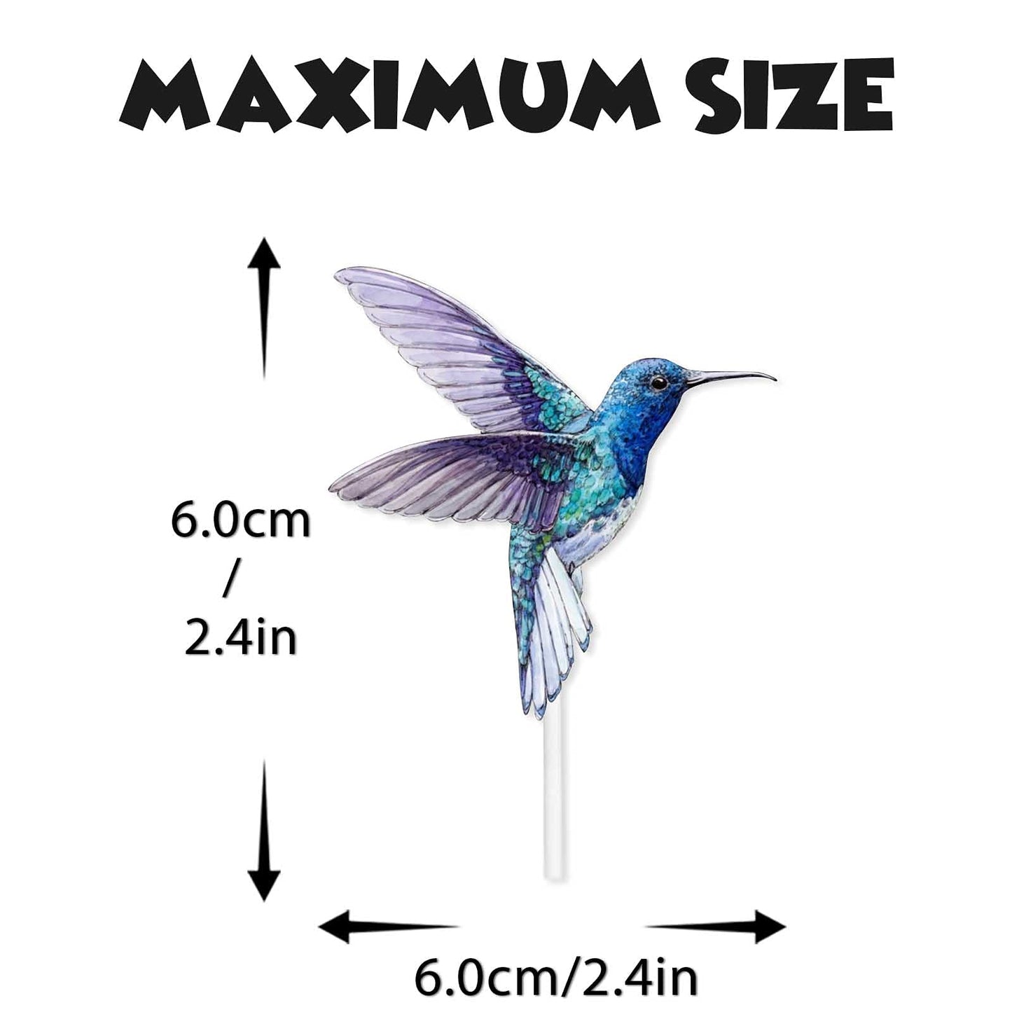 LETLIMIT 18pcs Glitter Cupcake Toppers – Hummingbird Green Nature Theme Decoration for Birthday Parties