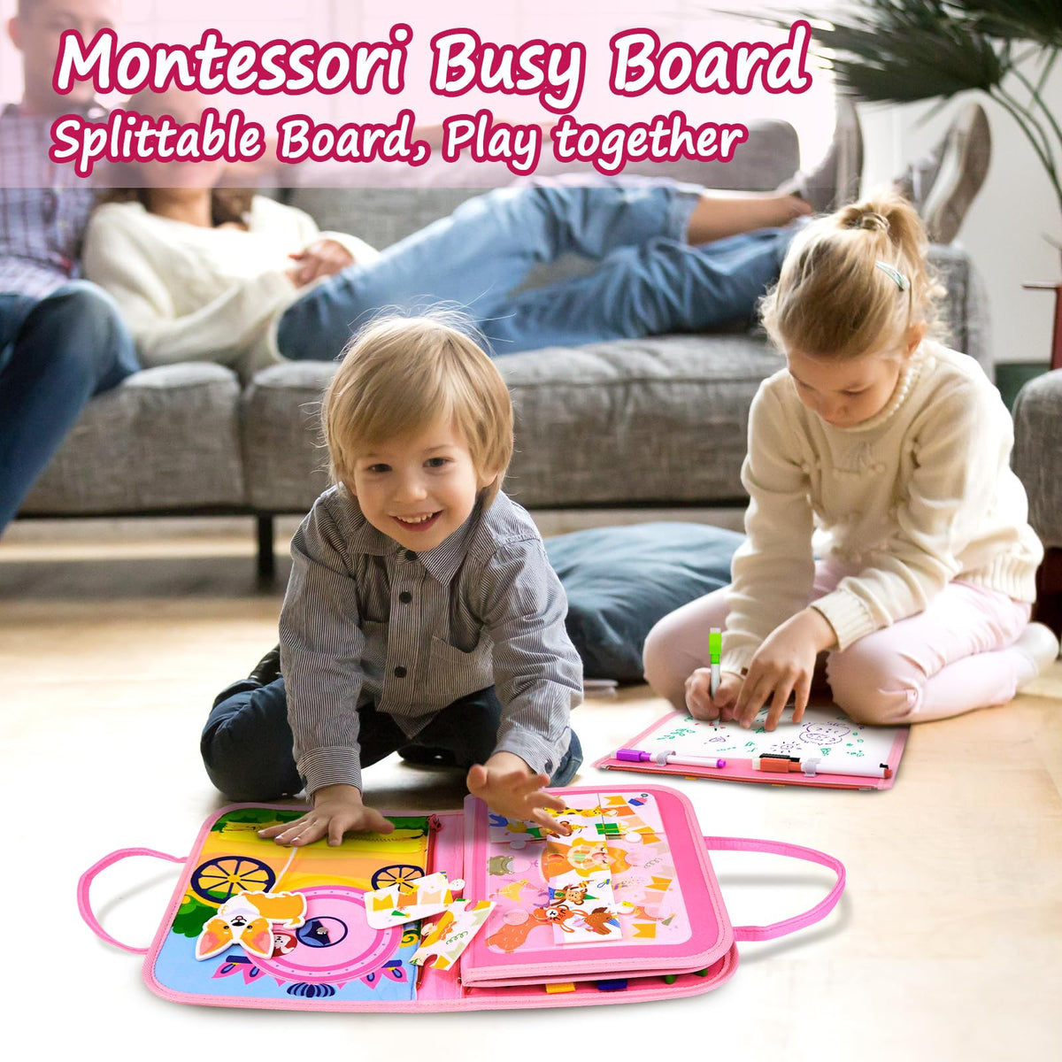 Letoya Busy Board Princess – Montessori Toddler Toy for Fine Motor Skills & Travel