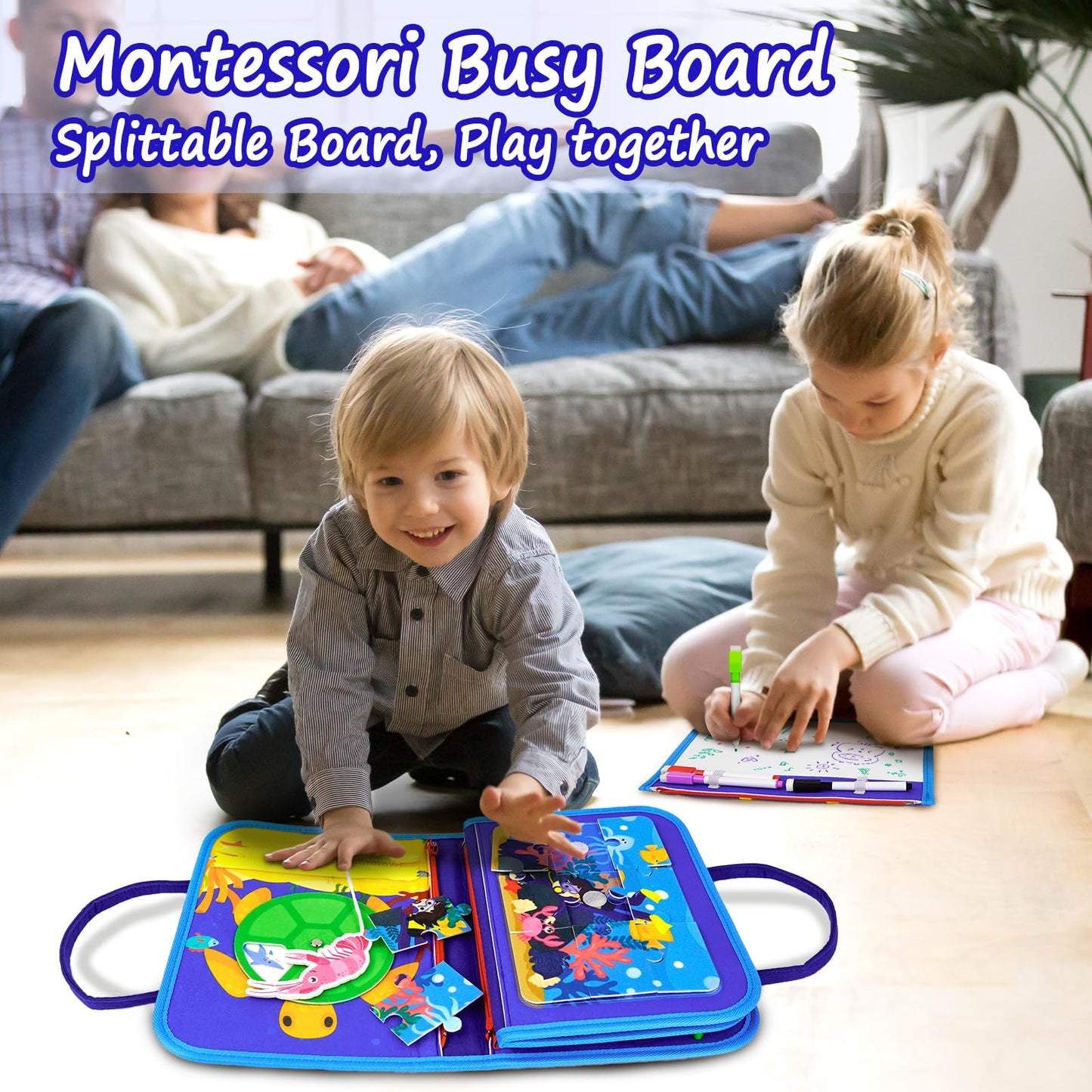 Letoya Ocean Busy Board – Montessori Toddler Toy for 1–4 Year Olds