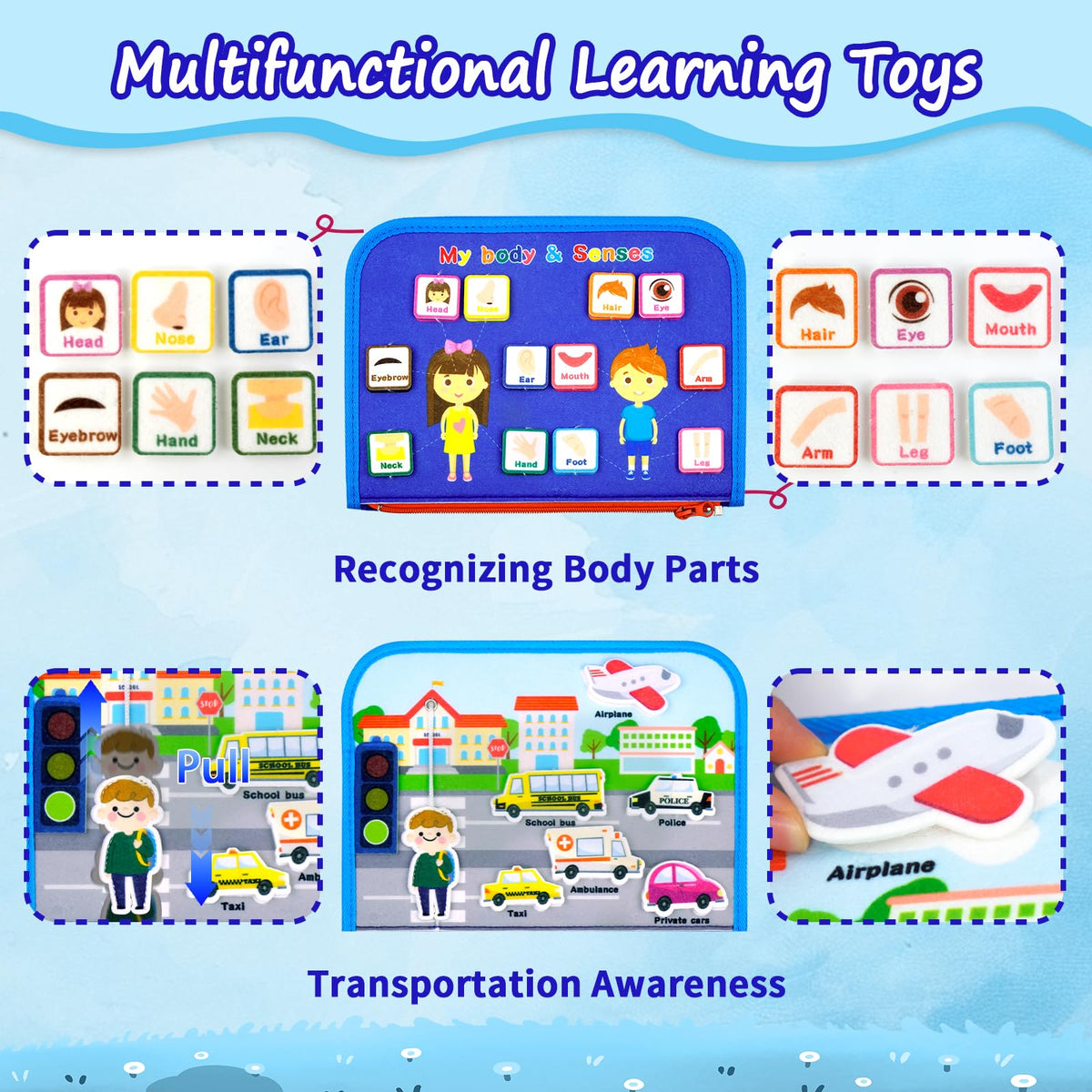 Letoya Ocean Busy Board – Montessori Toddler Toy for 1–4 Year Olds
